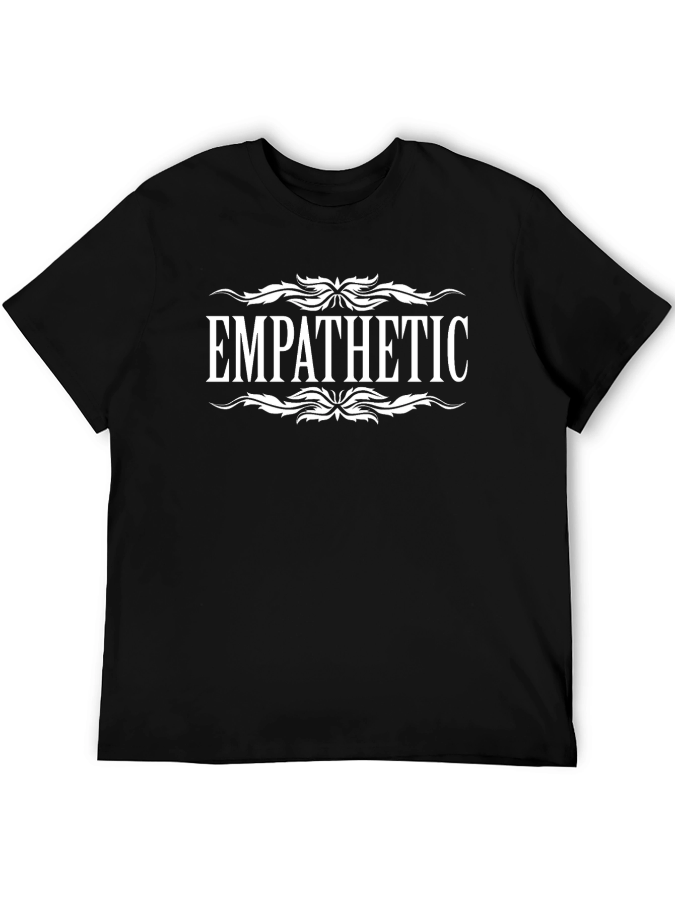 Empathetic Graphic Tee - Black Cotton Comfort Fit