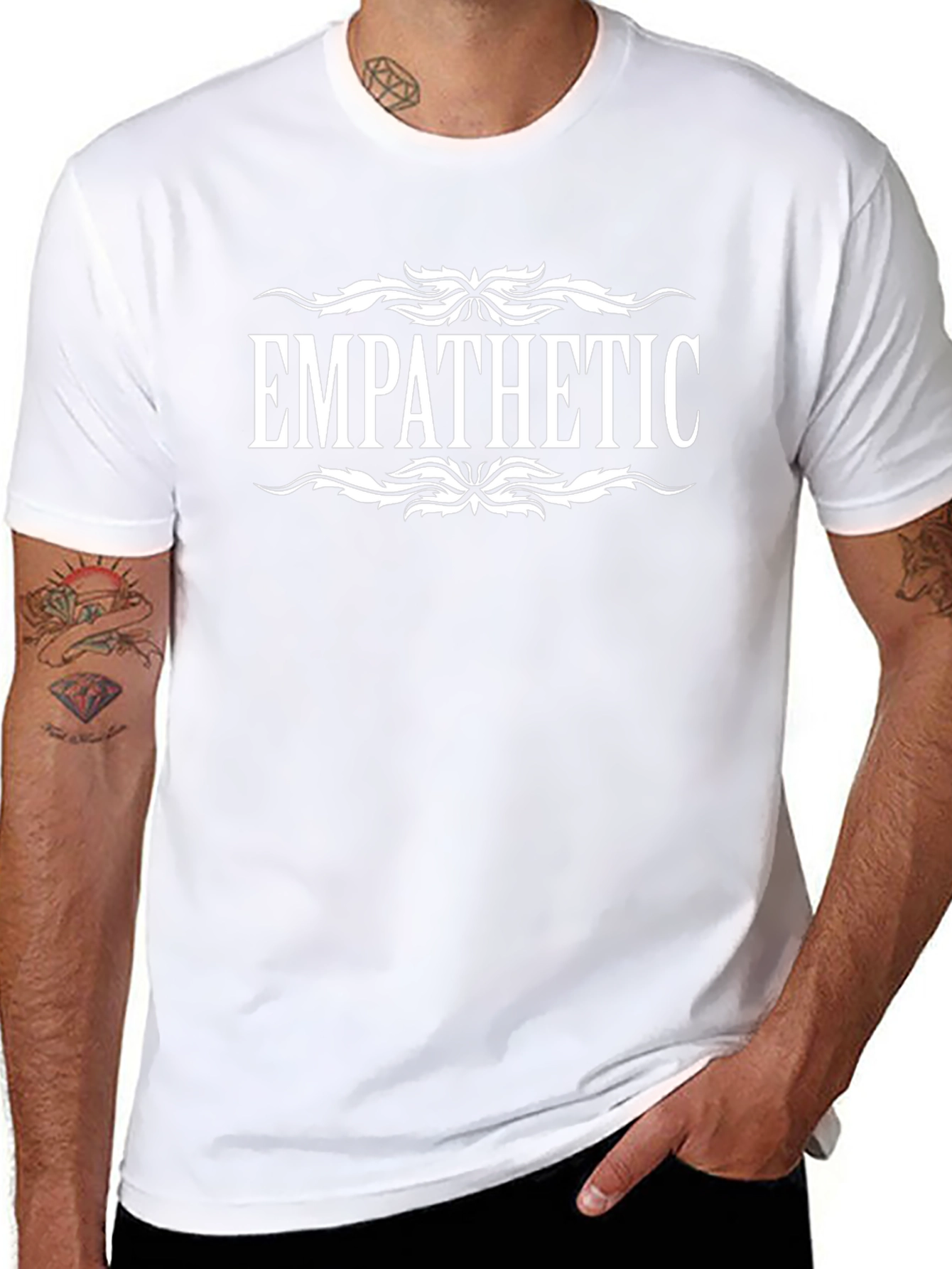 Empathetic Graphic Tee - Black Cotton Comfort Fit