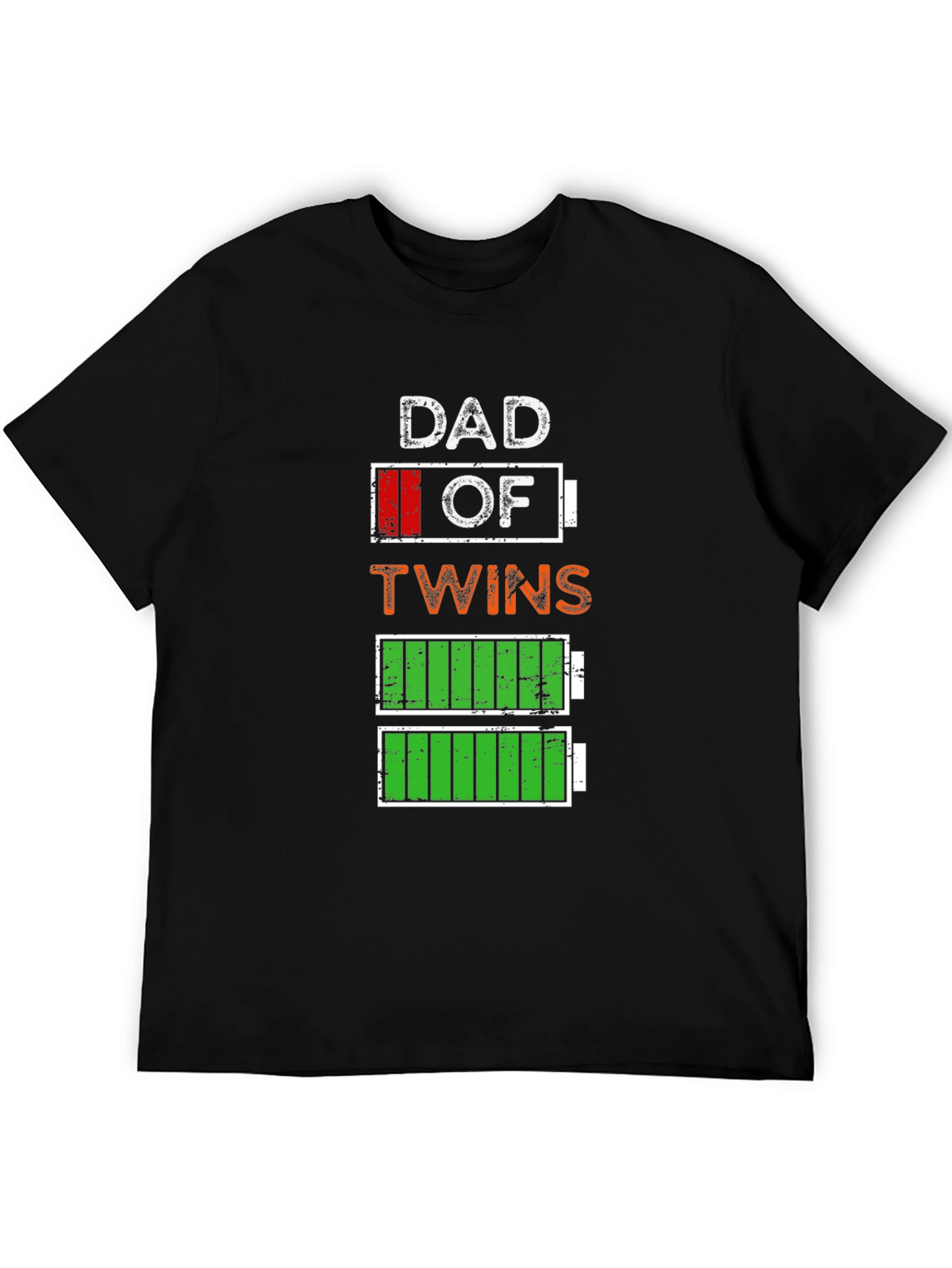 Dad of Twins Low Battery Graphic Tee