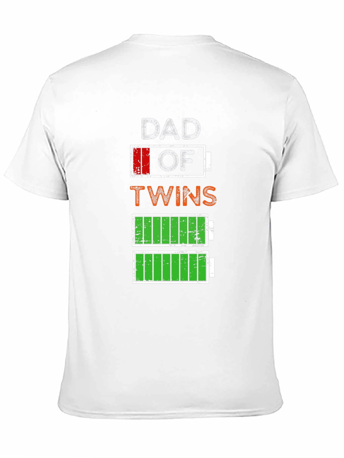 Dad of Twins Low Battery Graphic Tee