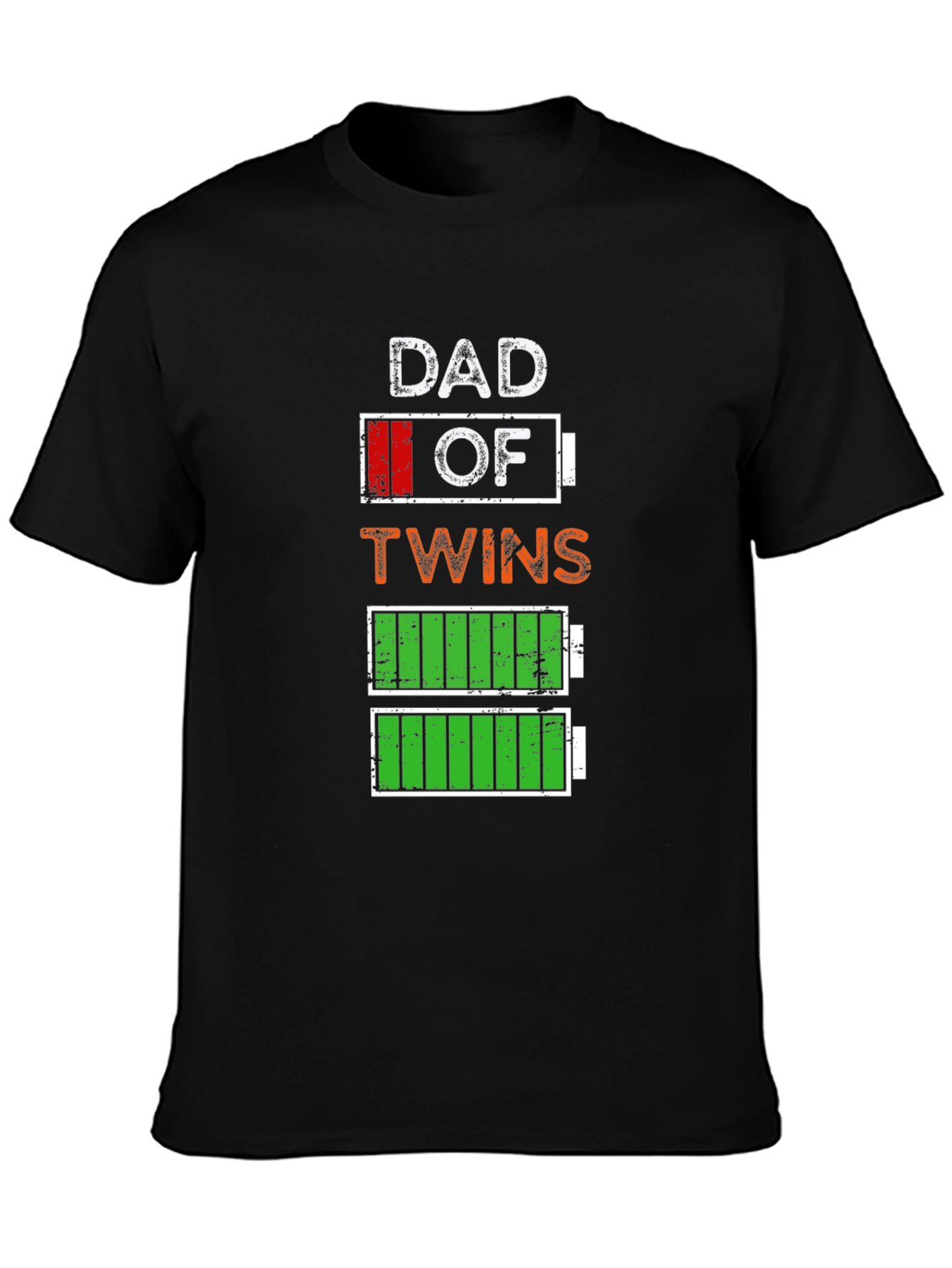 Dad of Twins Low Battery Graphic Tee