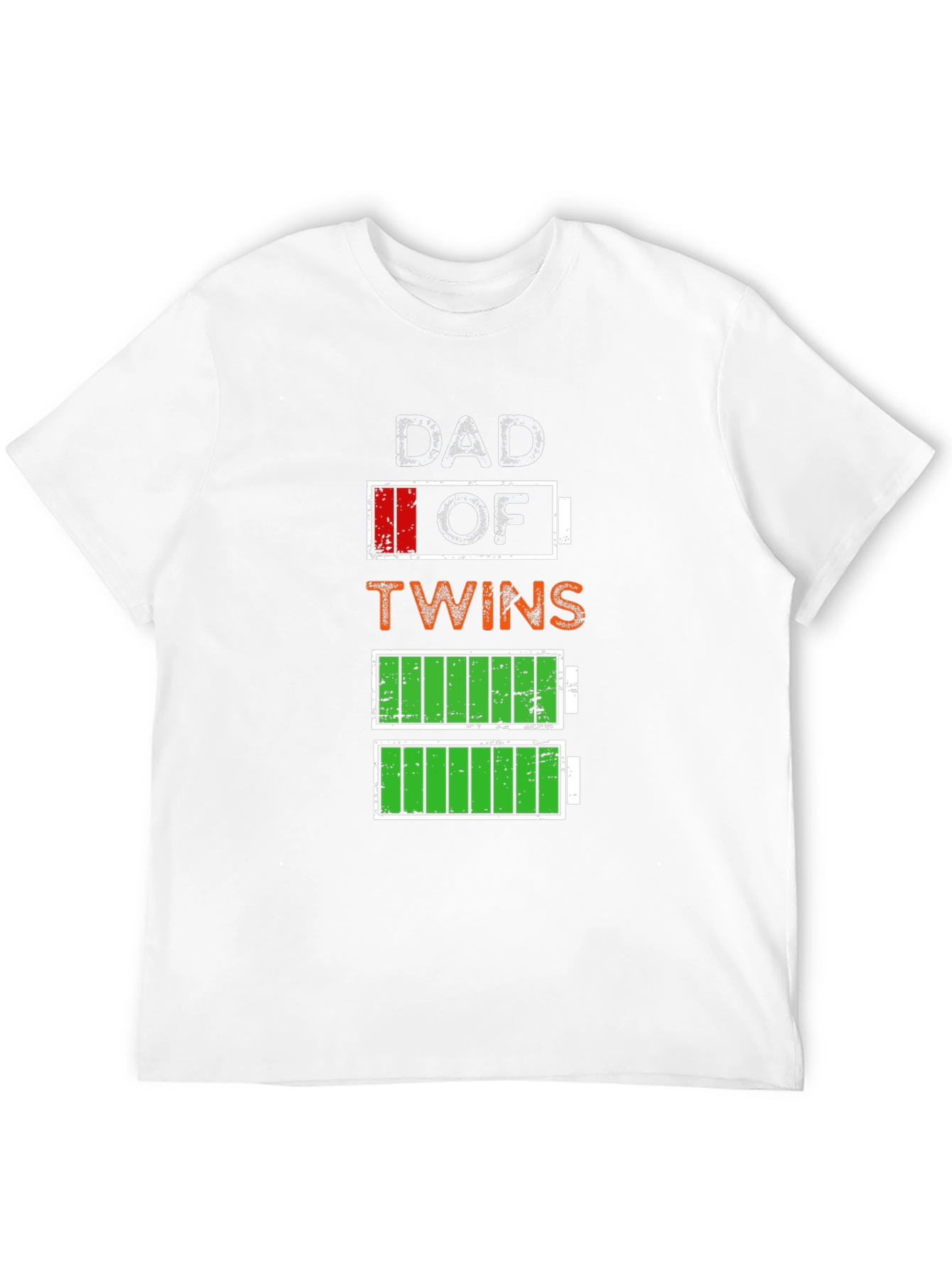Dad of Twins Low Battery Graphic Tee