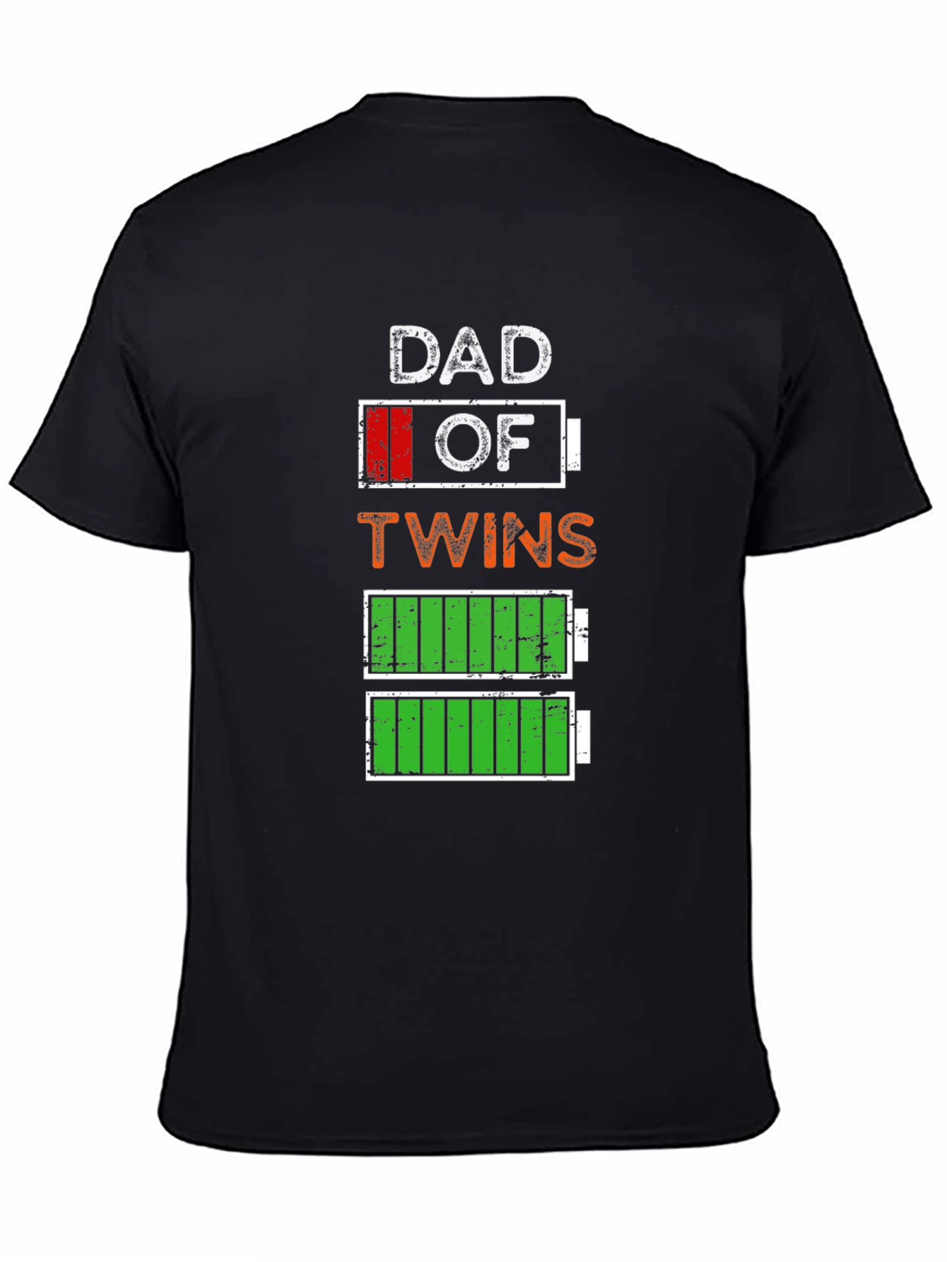 Dad of Twins Low Battery Graphic Tee