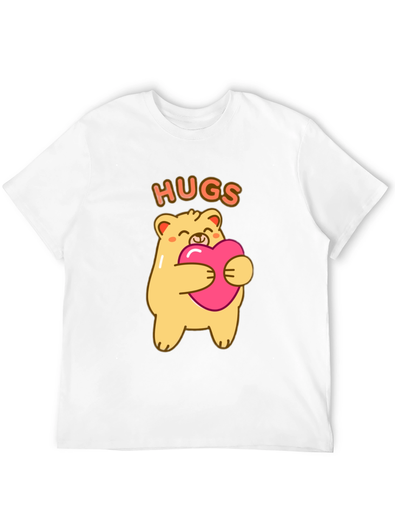 Cute Bear Hugs T-Shirt -  Comfortable Black Tee