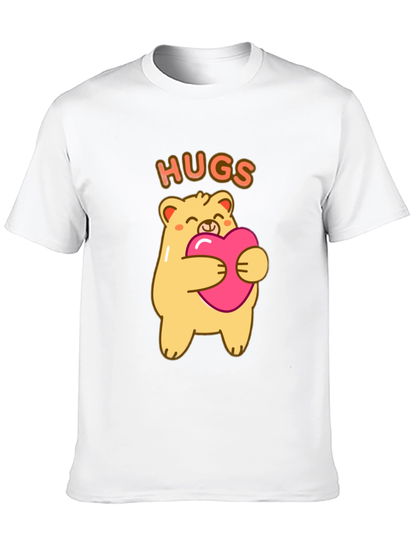 Cute Bear Hugs T-Shirt -  Comfortable Black Tee