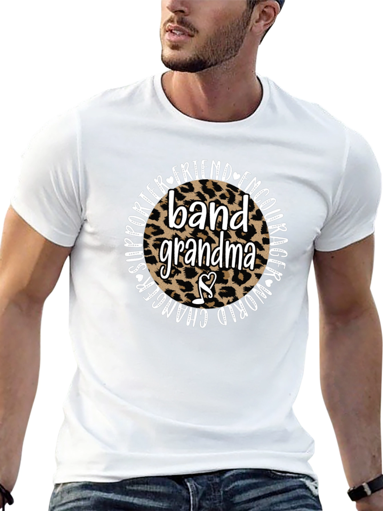 Band Grandma Leopard Print T-Shirt