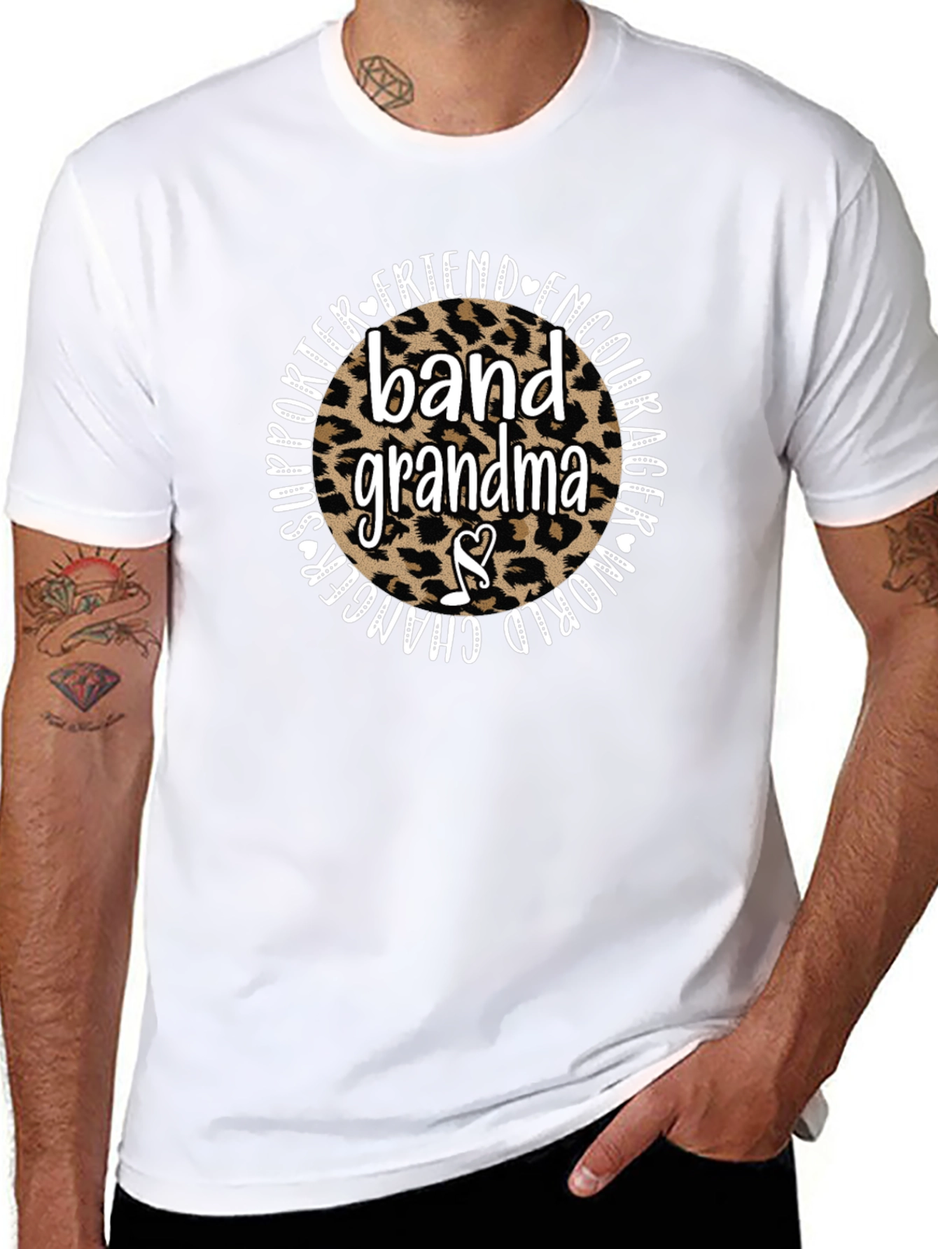 Band Grandma Leopard Print T-Shirt
