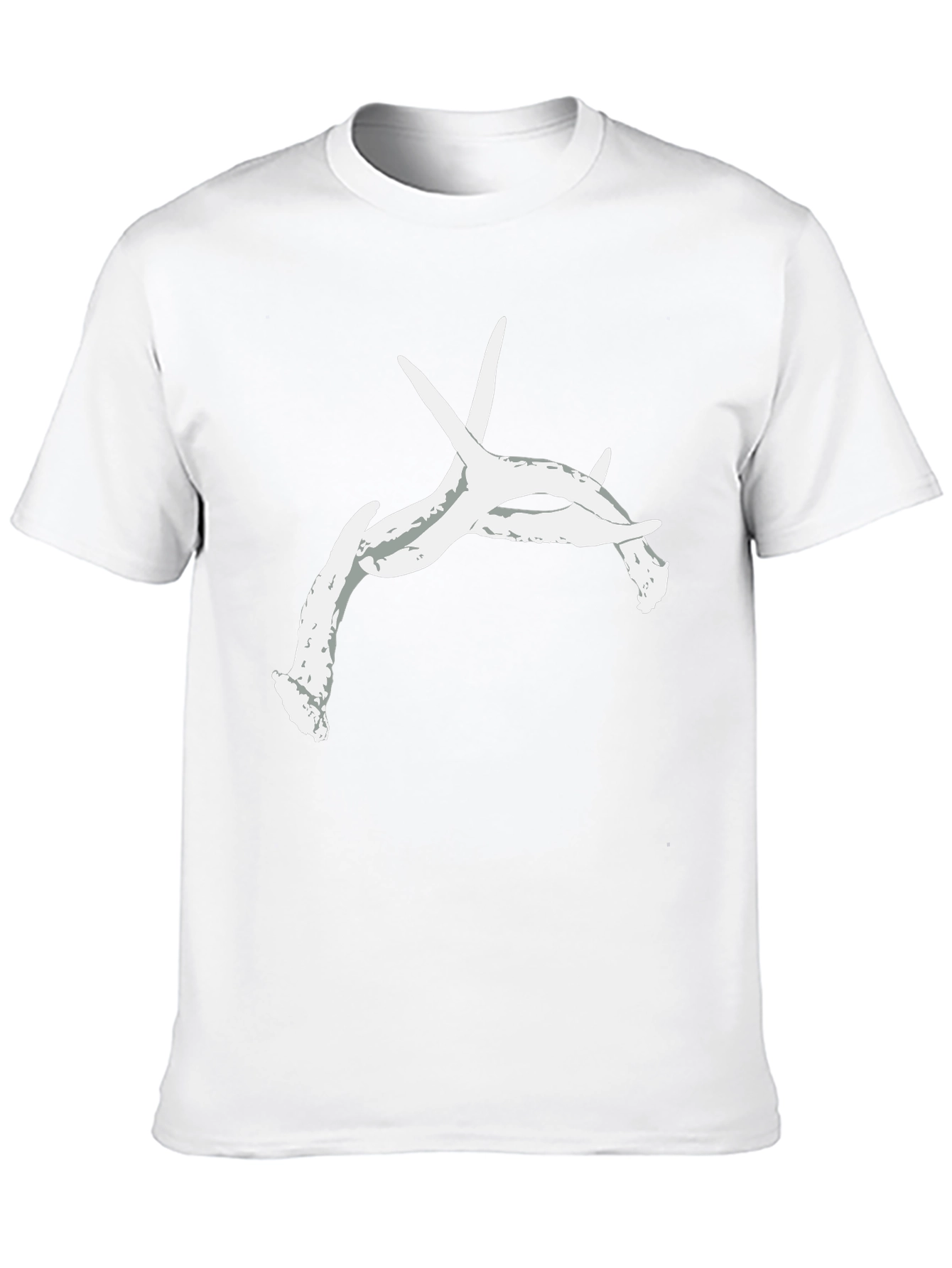 Antler Graphic Tee - Black Cotton Casual Top