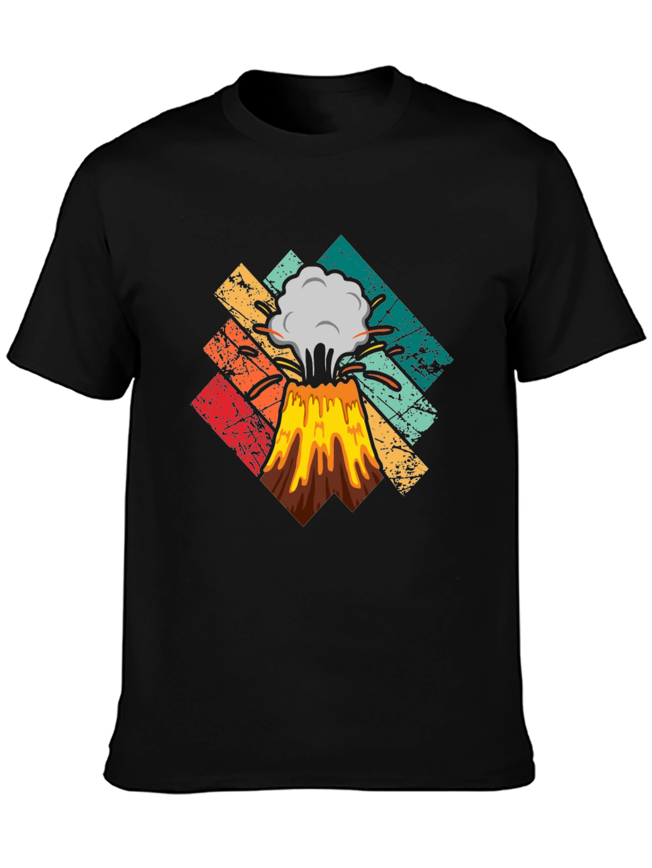 Retro Volcano Eruption Graphic Tee
