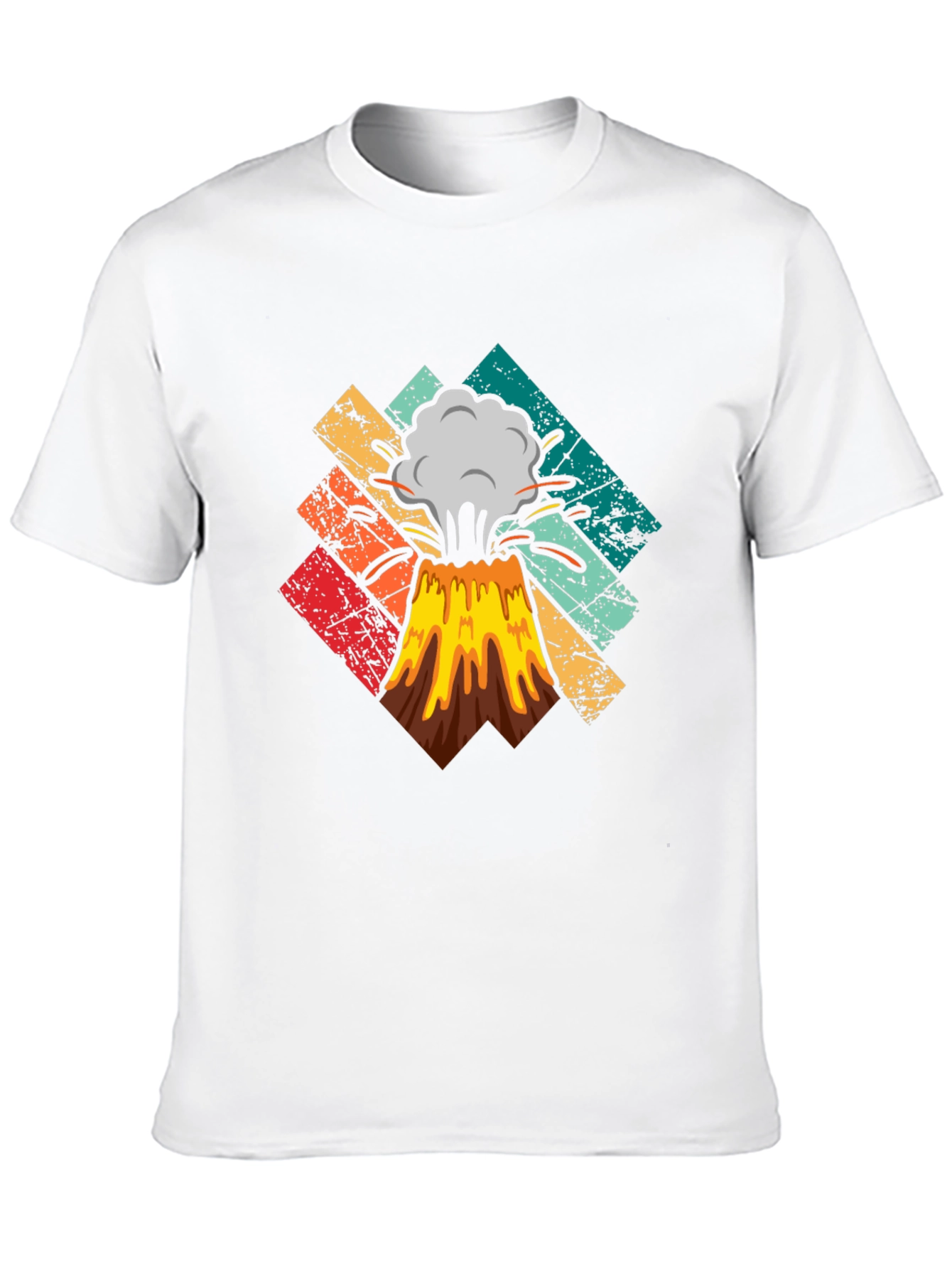 Retro Volcano Eruption Graphic Tee
