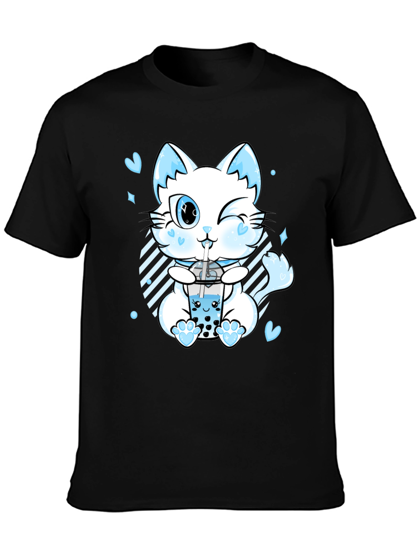 Kawaii Cat Boba Tea T-Shirt - Cute Anime Style