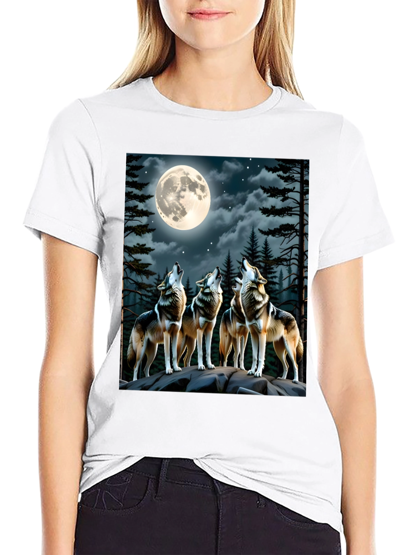 Wolf Pack Moon Graphic T-Shirt