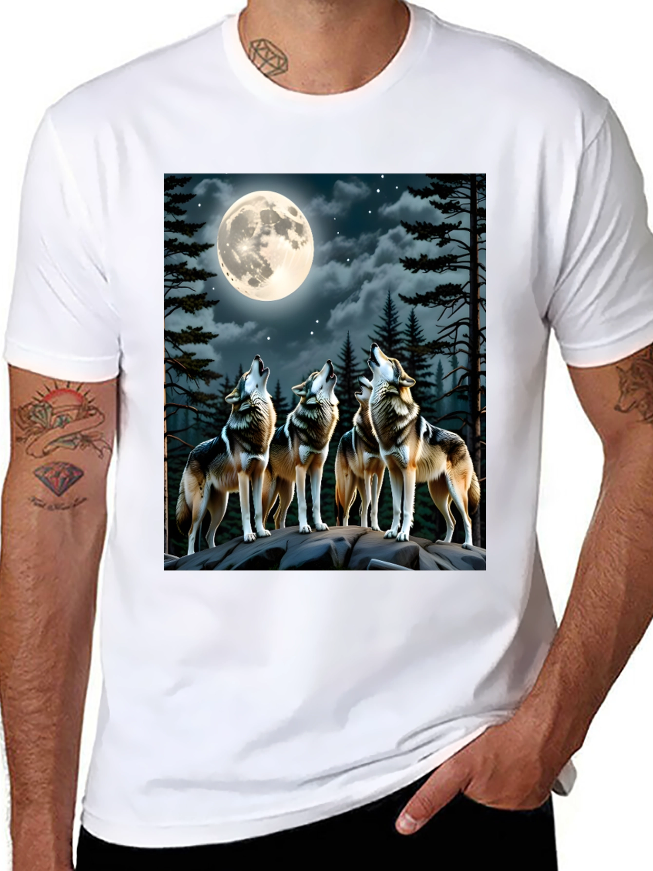 Wolf Pack Moon Graphic T-Shirt