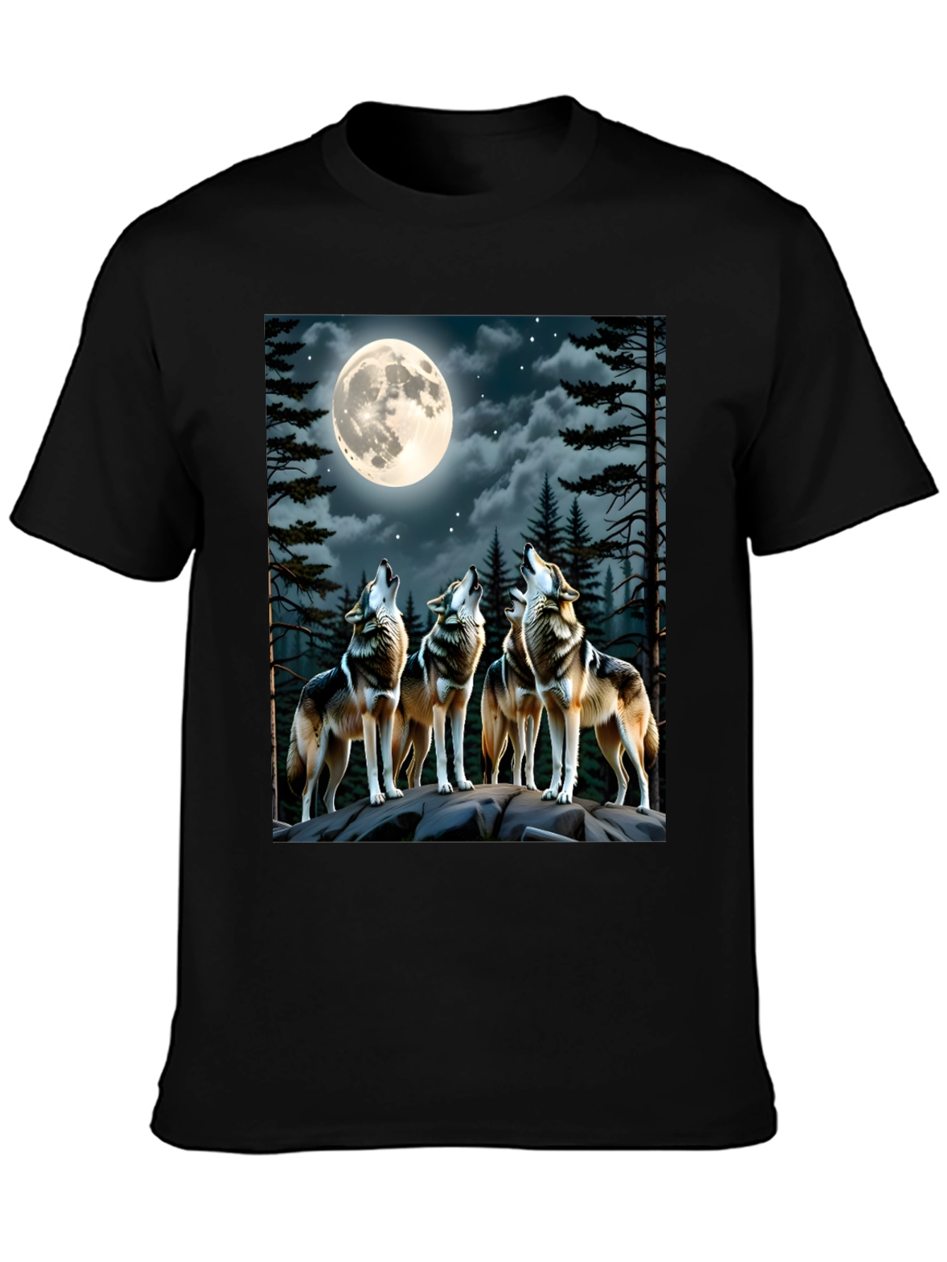 Wolf Pack Moon Graphic T-Shirt