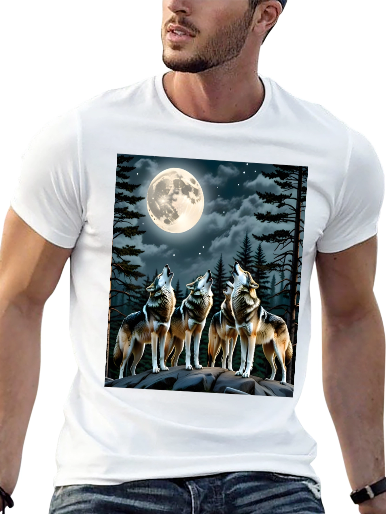 Wolf Pack Moon Graphic T-Shirt