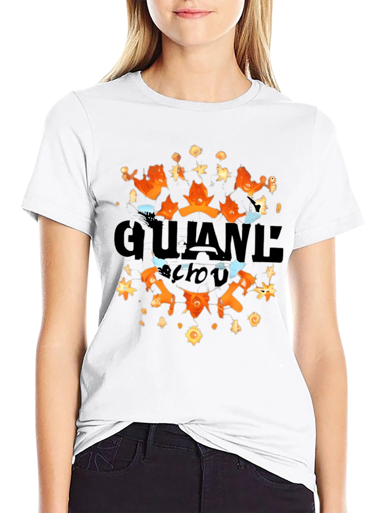 Stylish Gujane Chou Black Graphic Tee
