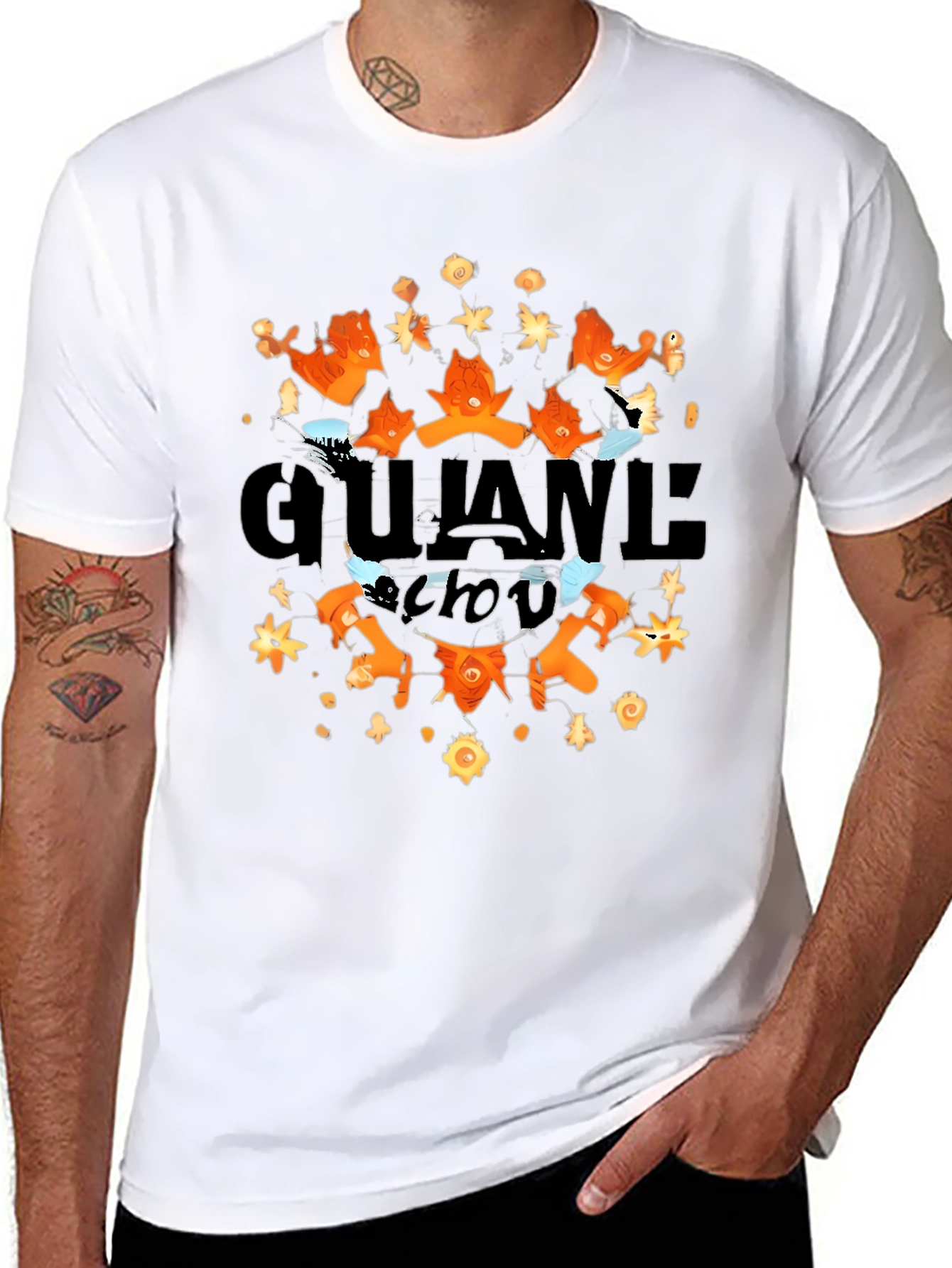Stylish Gujane Chou Black Graphic Tee