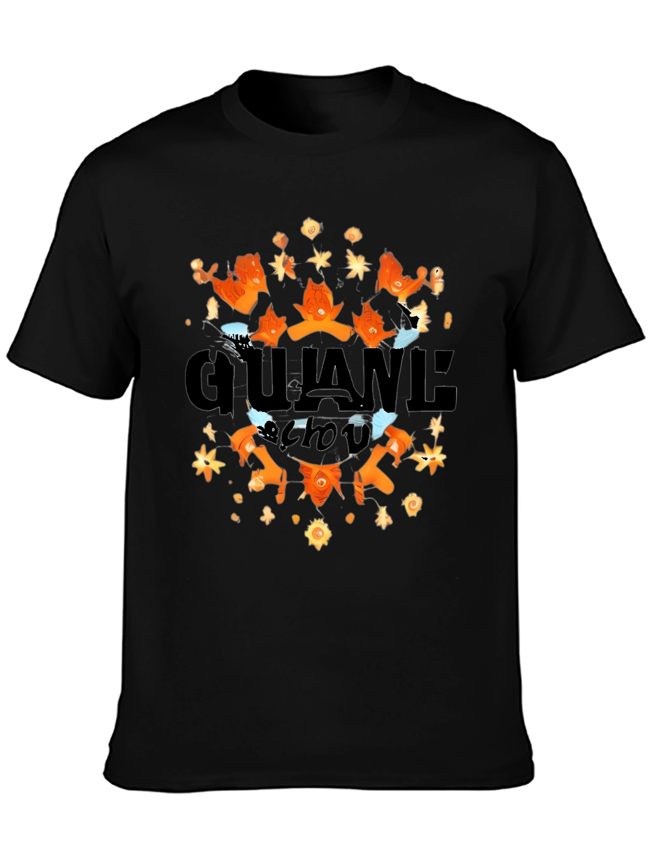 Stylish Gujane Chou Black Graphic Tee