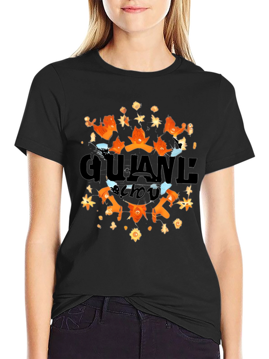 Stylish Gujane Chou Black Graphic Tee
