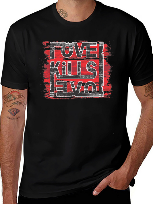 Love Kills Evo Graphic Tee - Mens Stylish Black T-Shirt