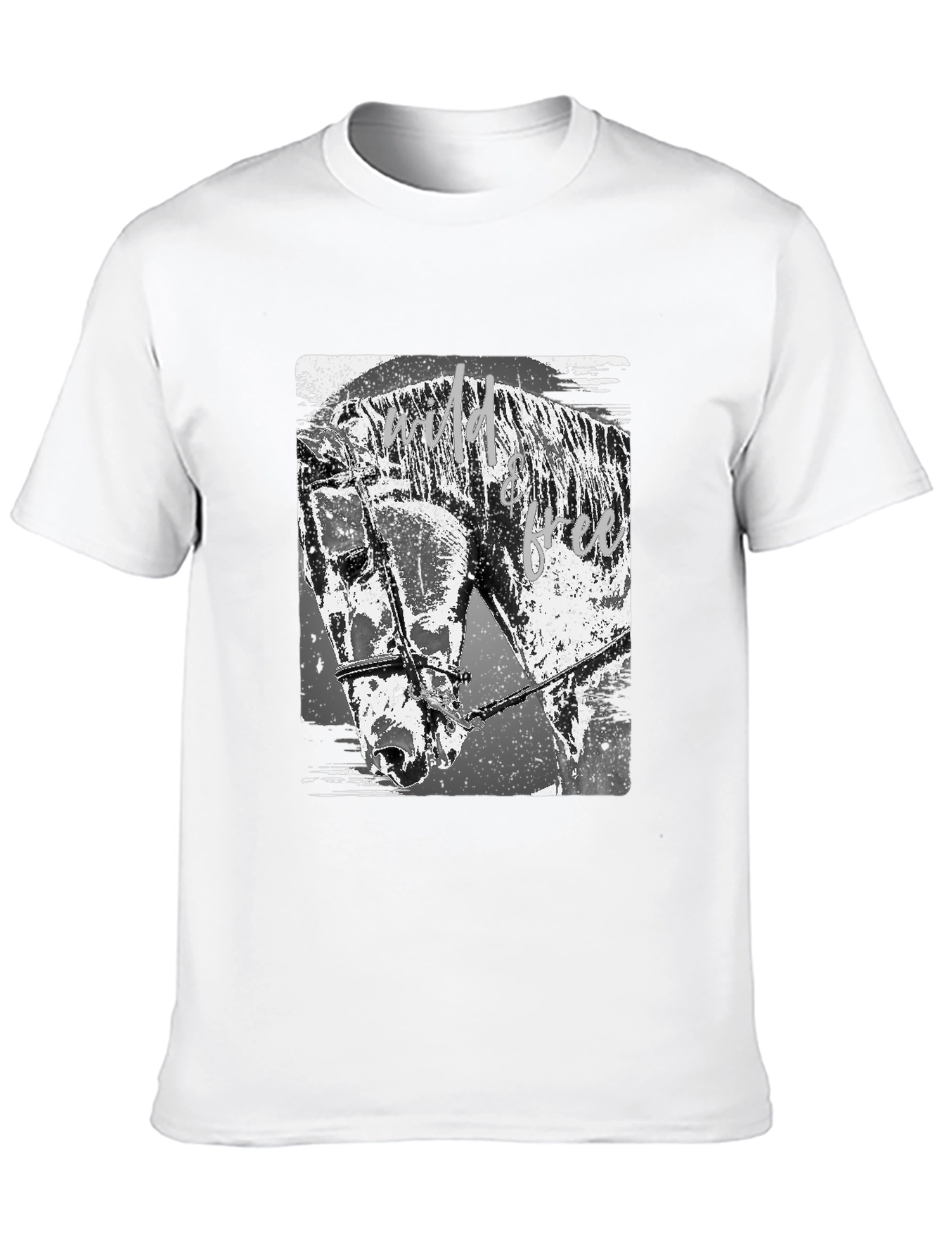 Wild & Free Horse Graphic Tee - Black