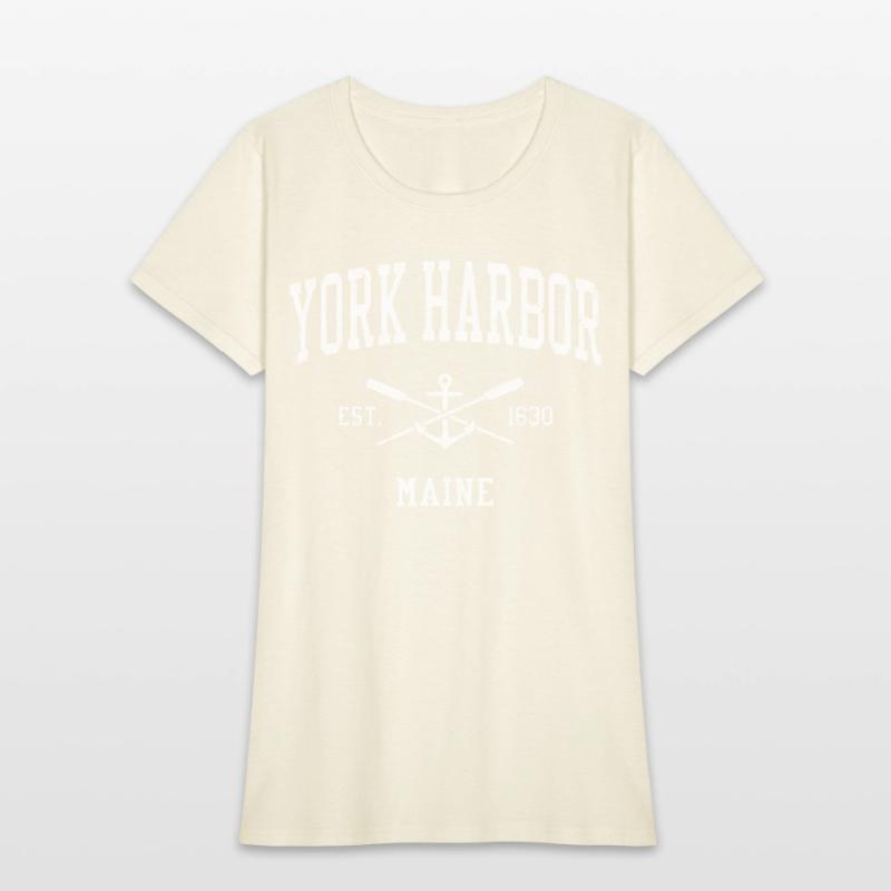 York Harbor Me Crossed Oars Boat Anchor Sports