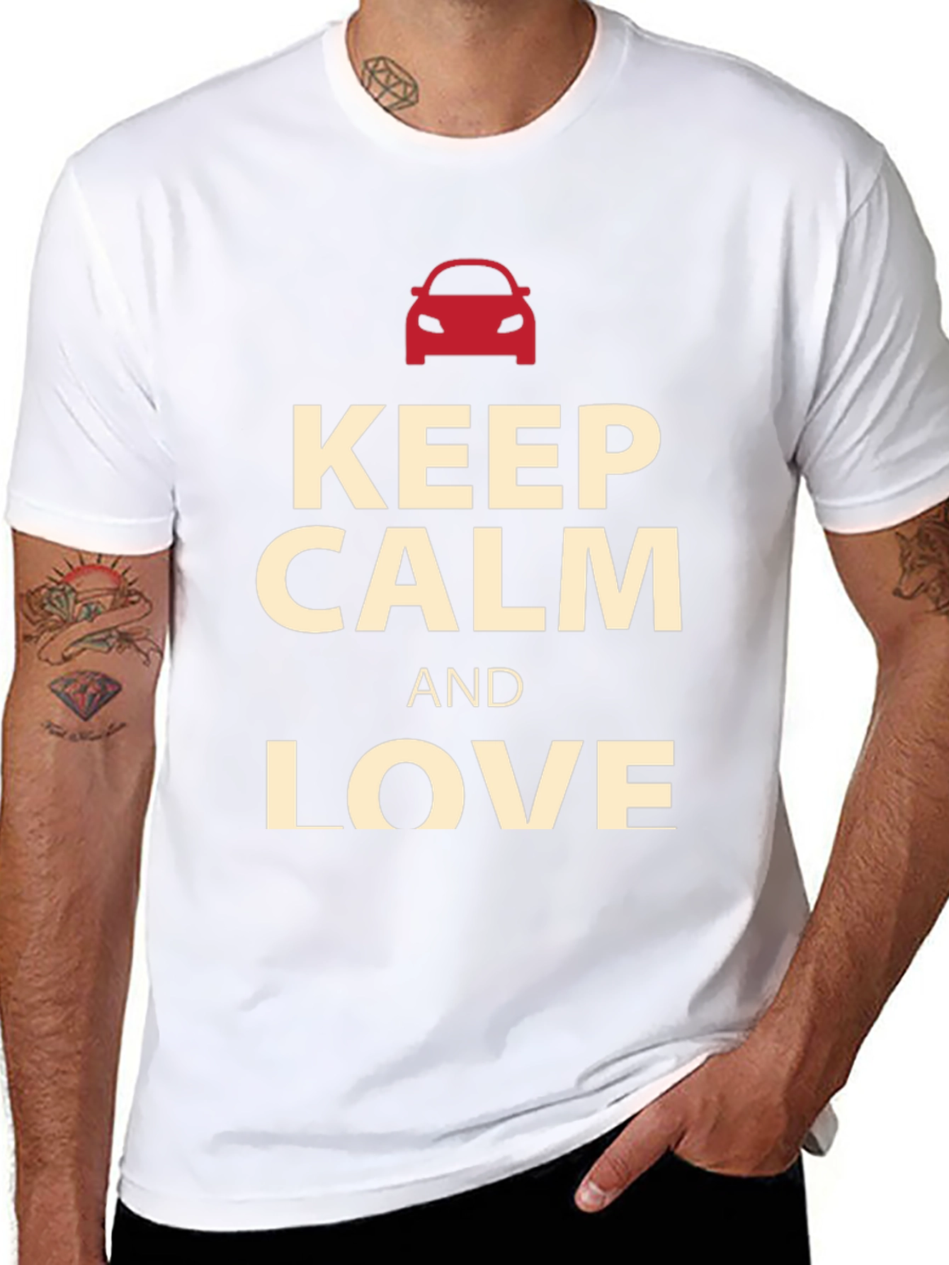 Keep Calm and Love Cars Graphic Tee
