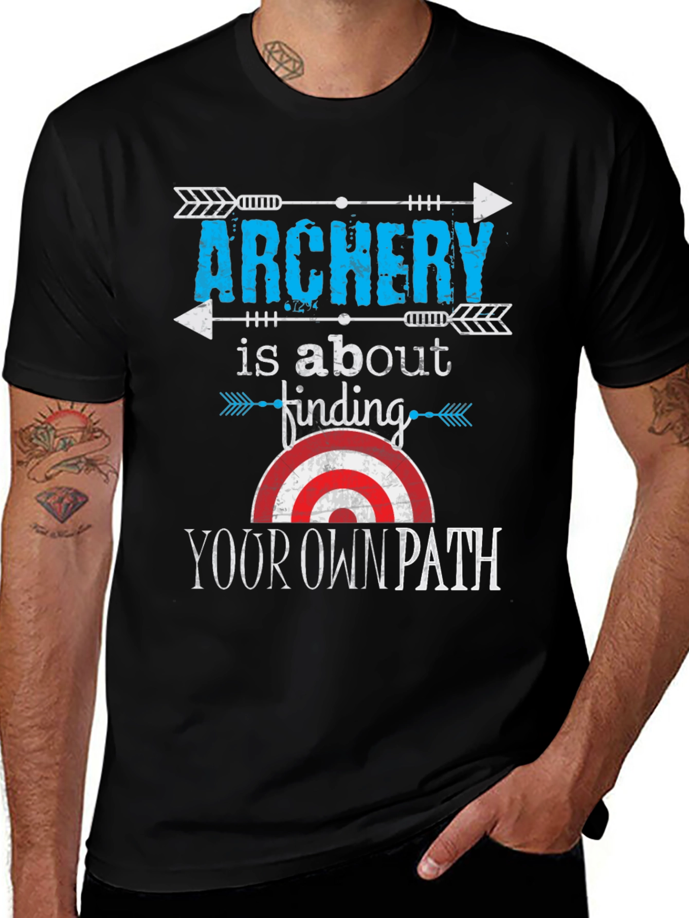 Archery Your Own Path Black Graphic T-Shirt