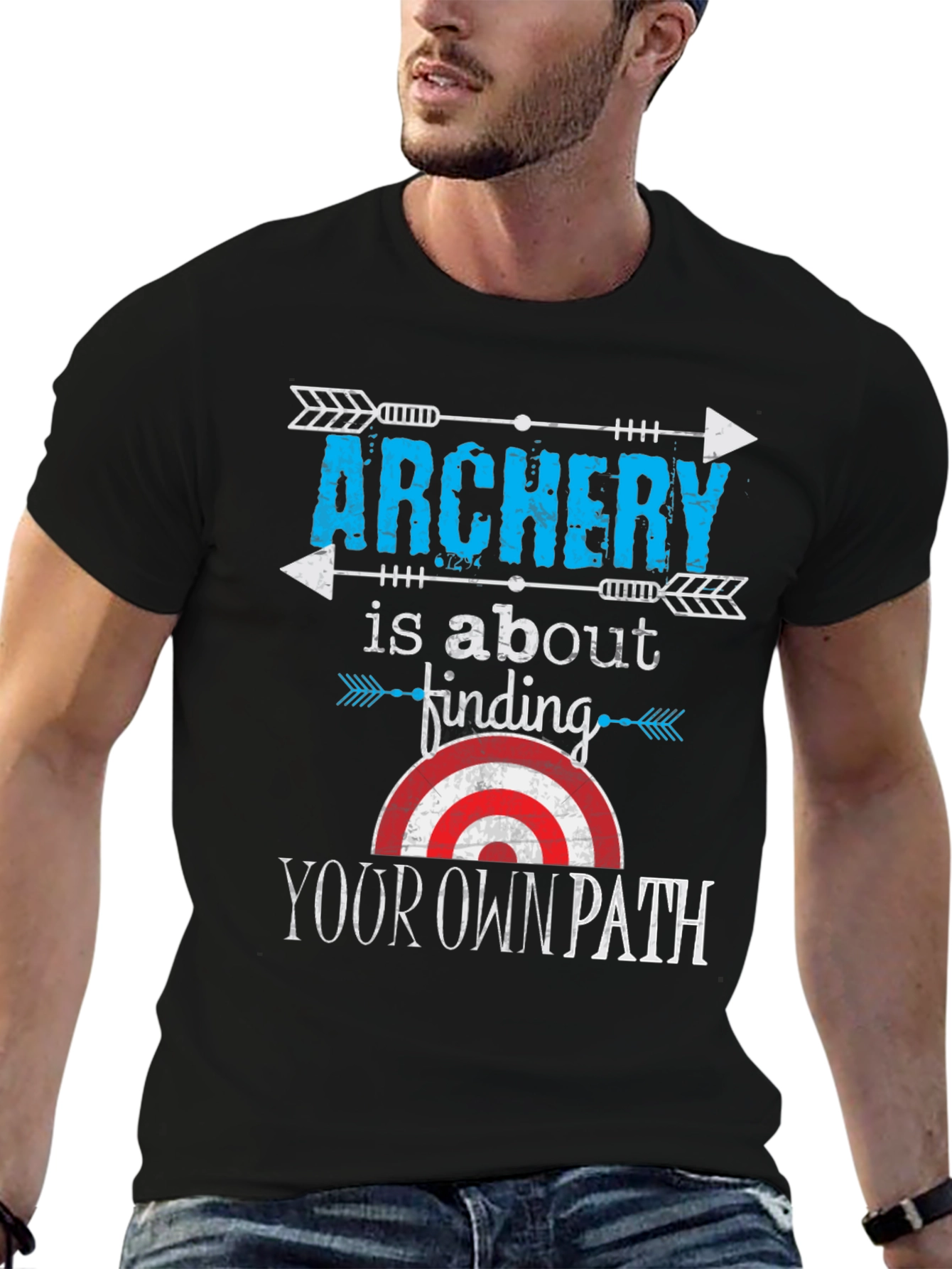 Archery Your Own Path Black Graphic T-Shirt