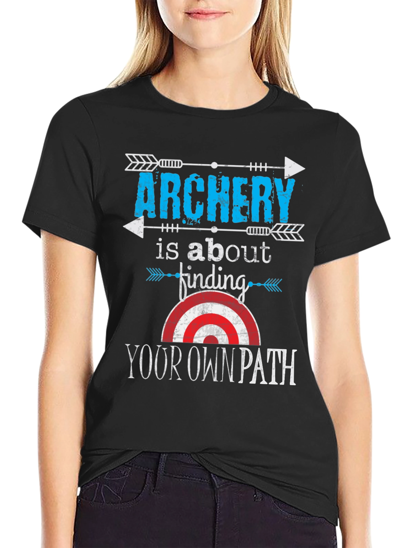 Archery Your Own Path Black Graphic T-Shirt