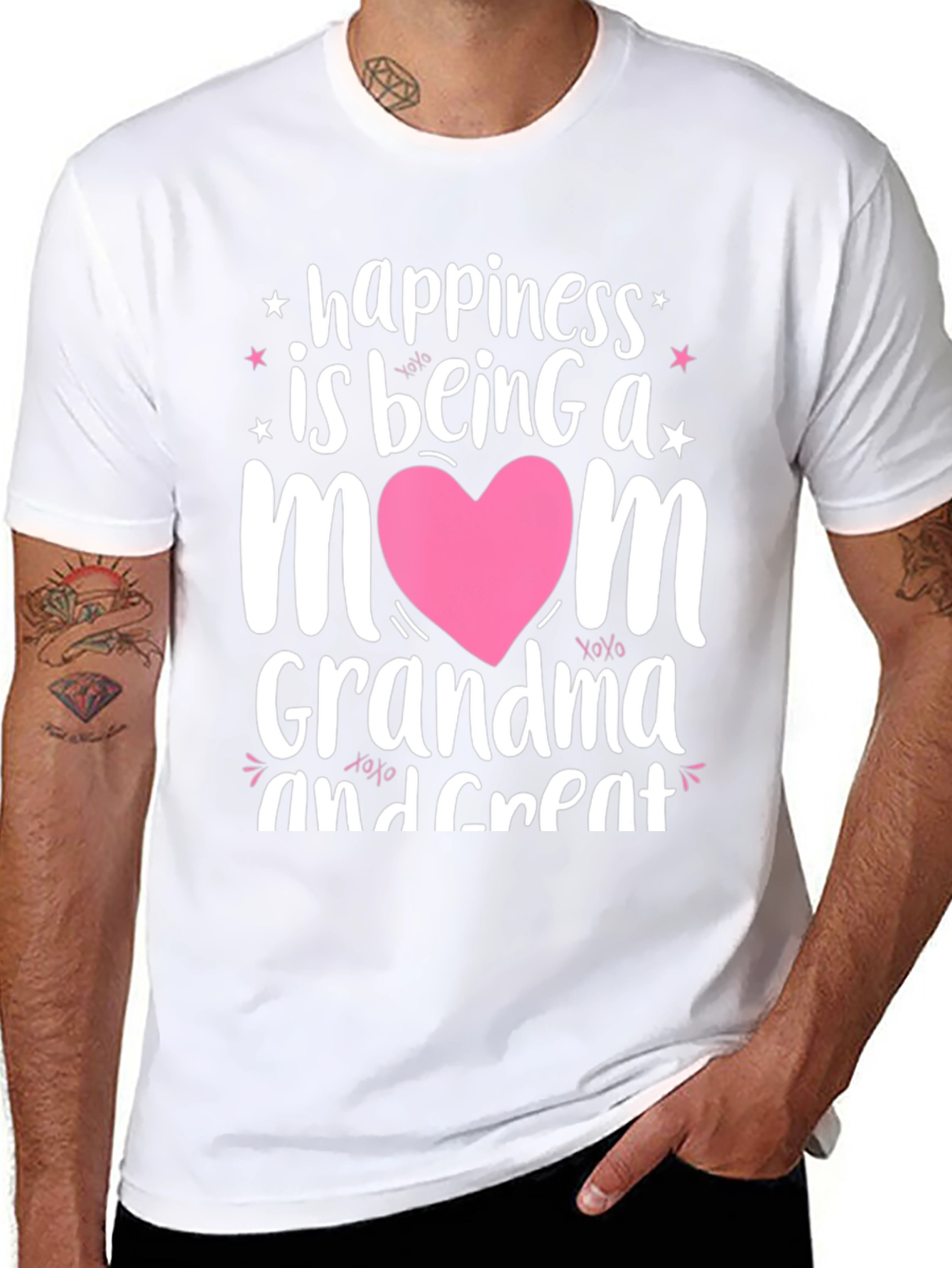 Happiness is Being a Mom Grandma T-Shirt