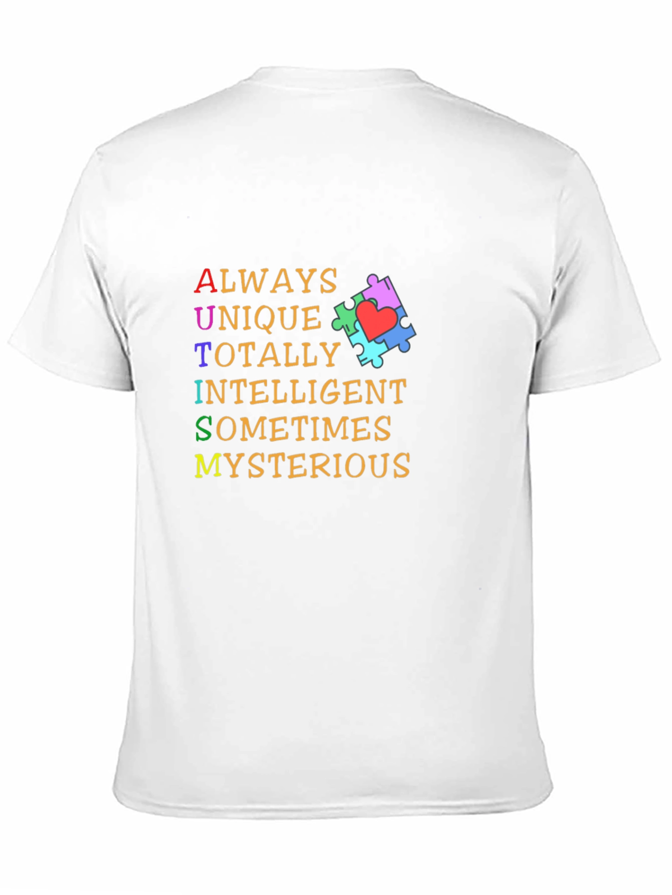 Autism Awareness Graphic Tee: Unique Intelligent Mysterious