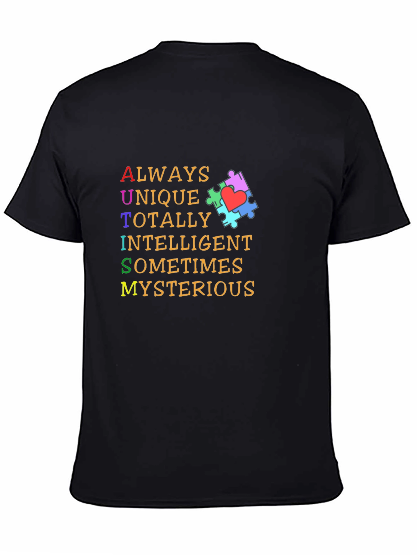 Autism Awareness Graphic Tee: Unique Intelligent Mysterious
