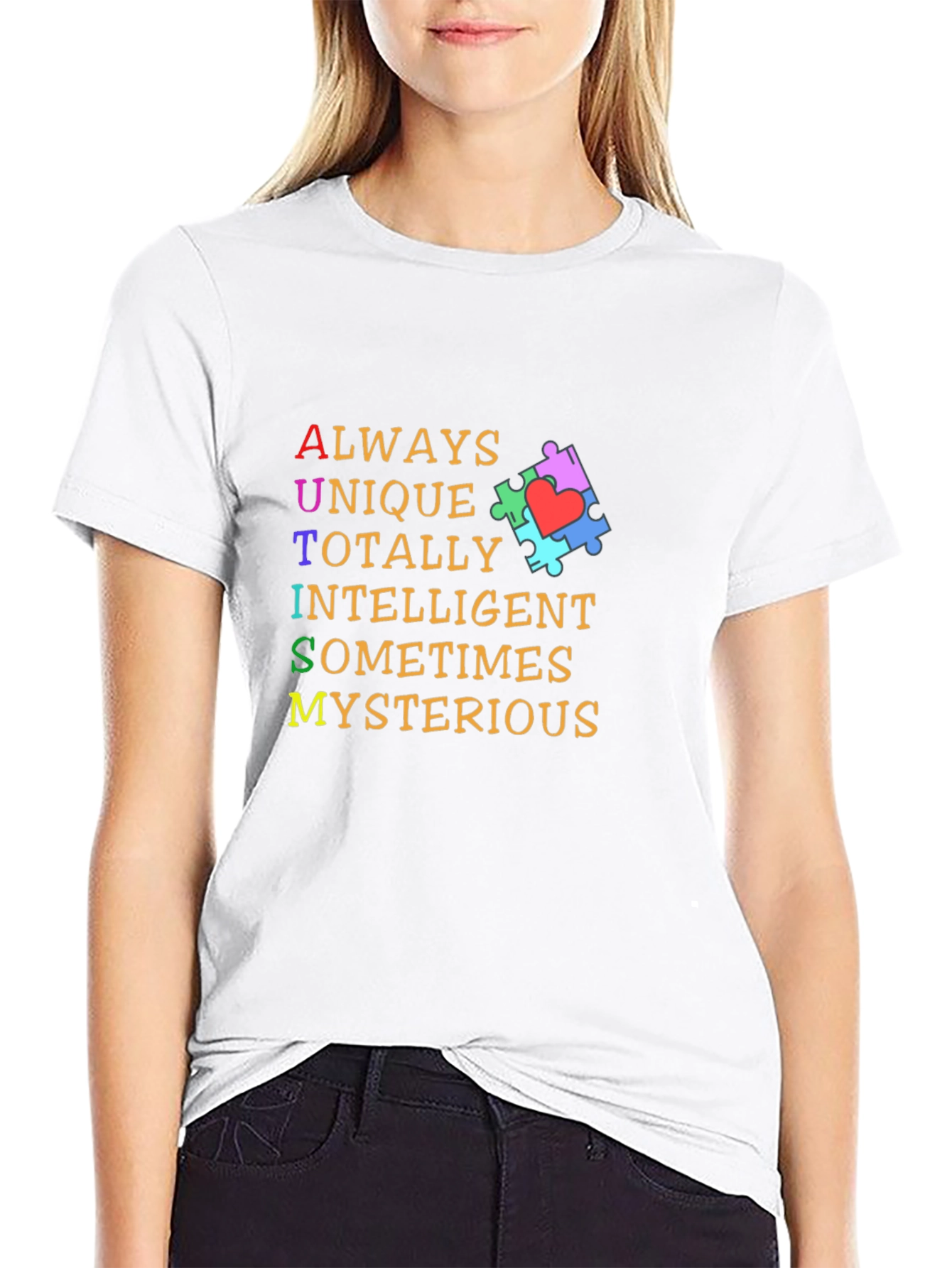 Autism Awareness Graphic Tee: Unique Intelligent Mysterious