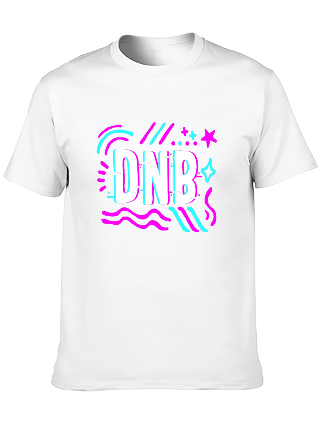 DNB Glitch Style Black T-Shirt
