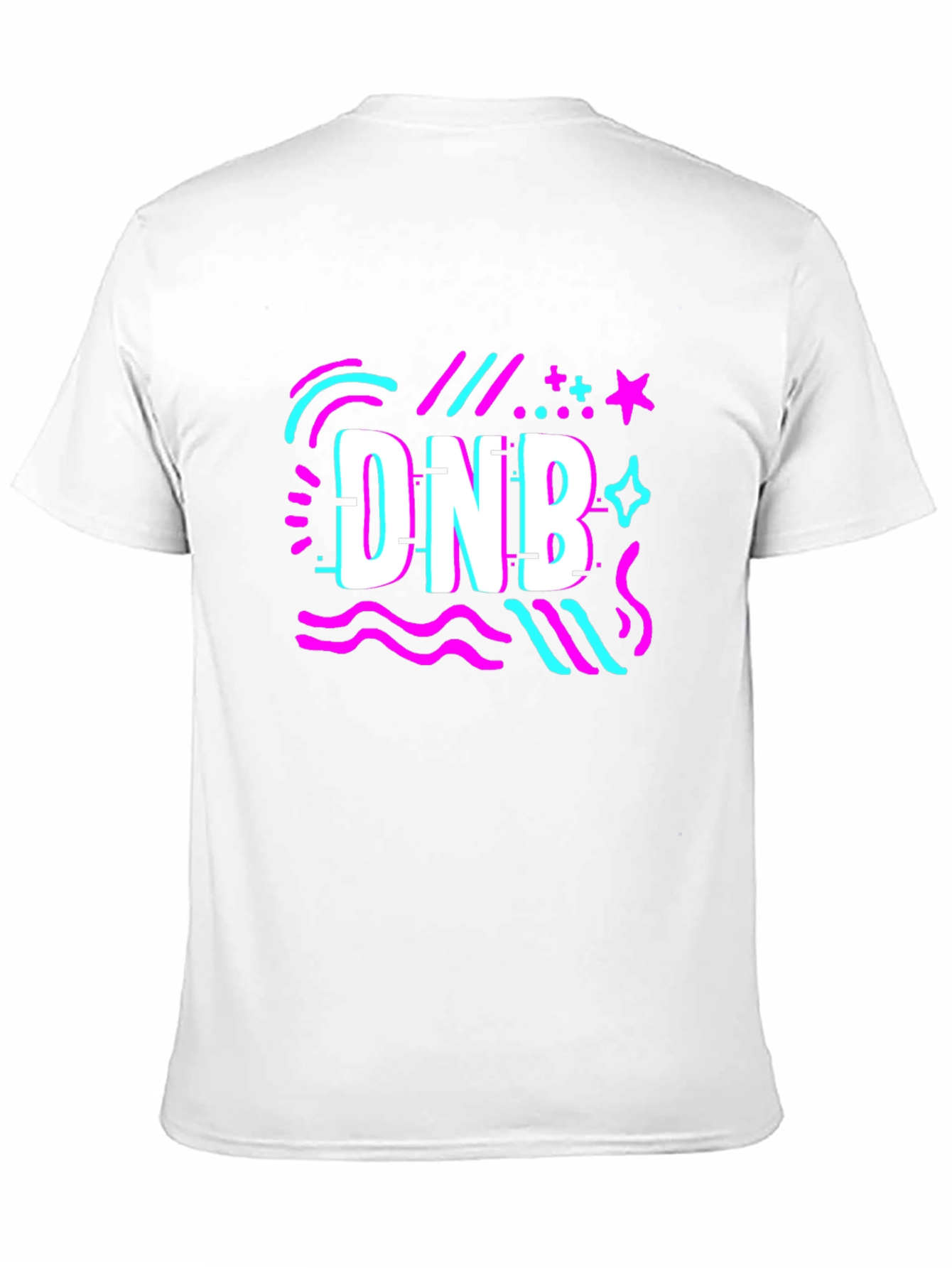 DNB Glitch Style Black T-Shirt