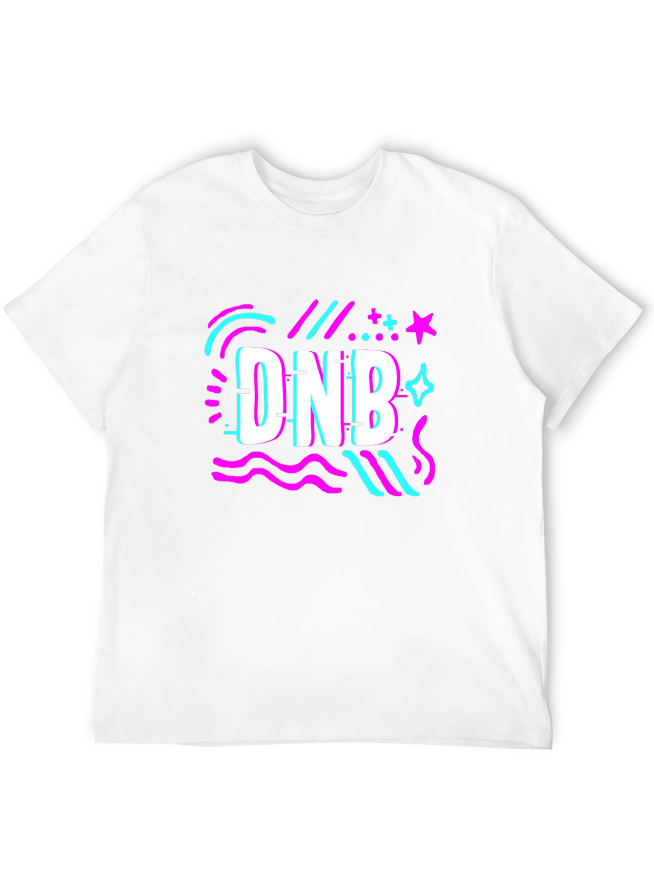 DNB Glitch Style Black T-Shirt