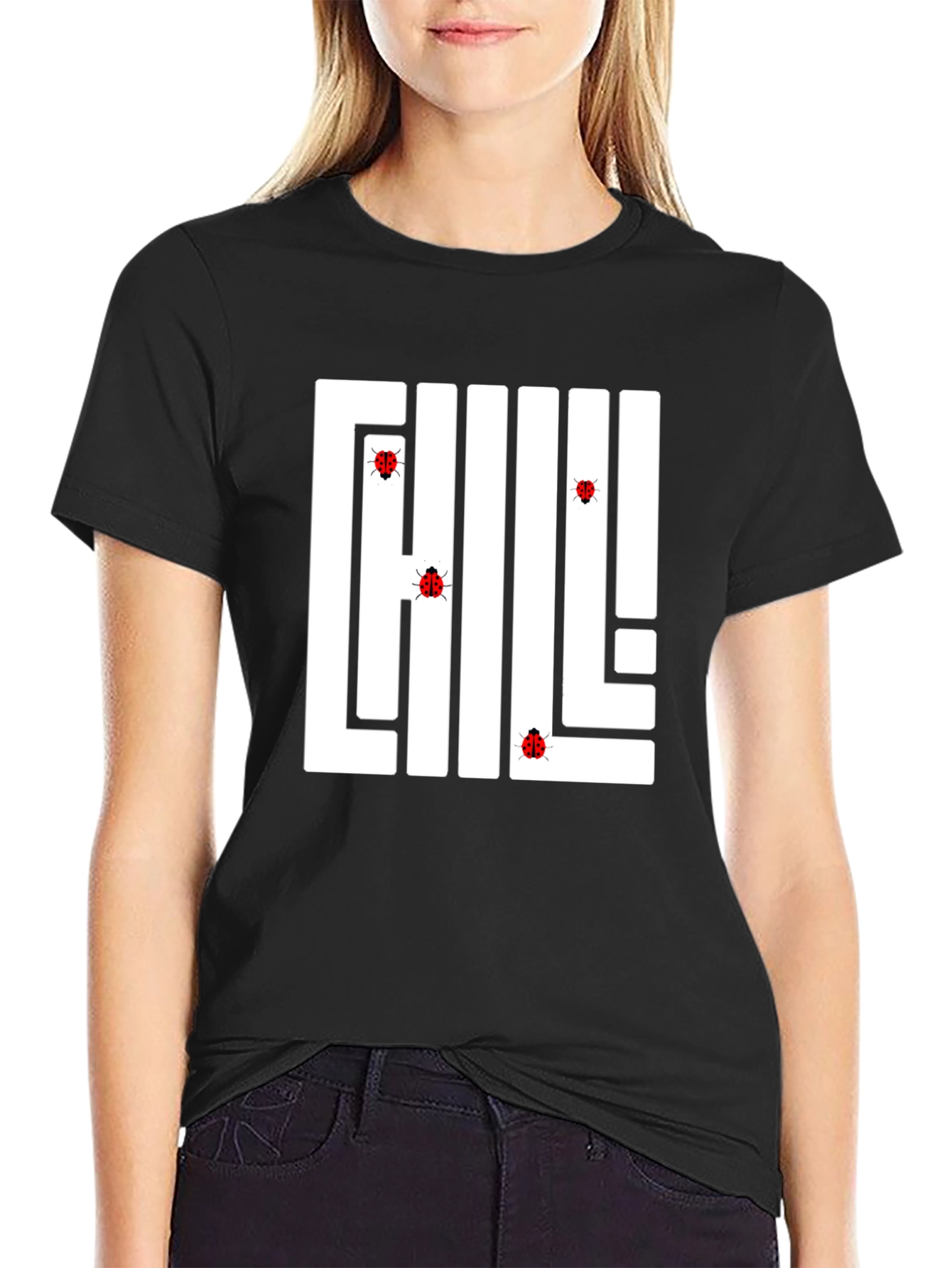 Chill Ladybug Graphic Tee - Unique Design