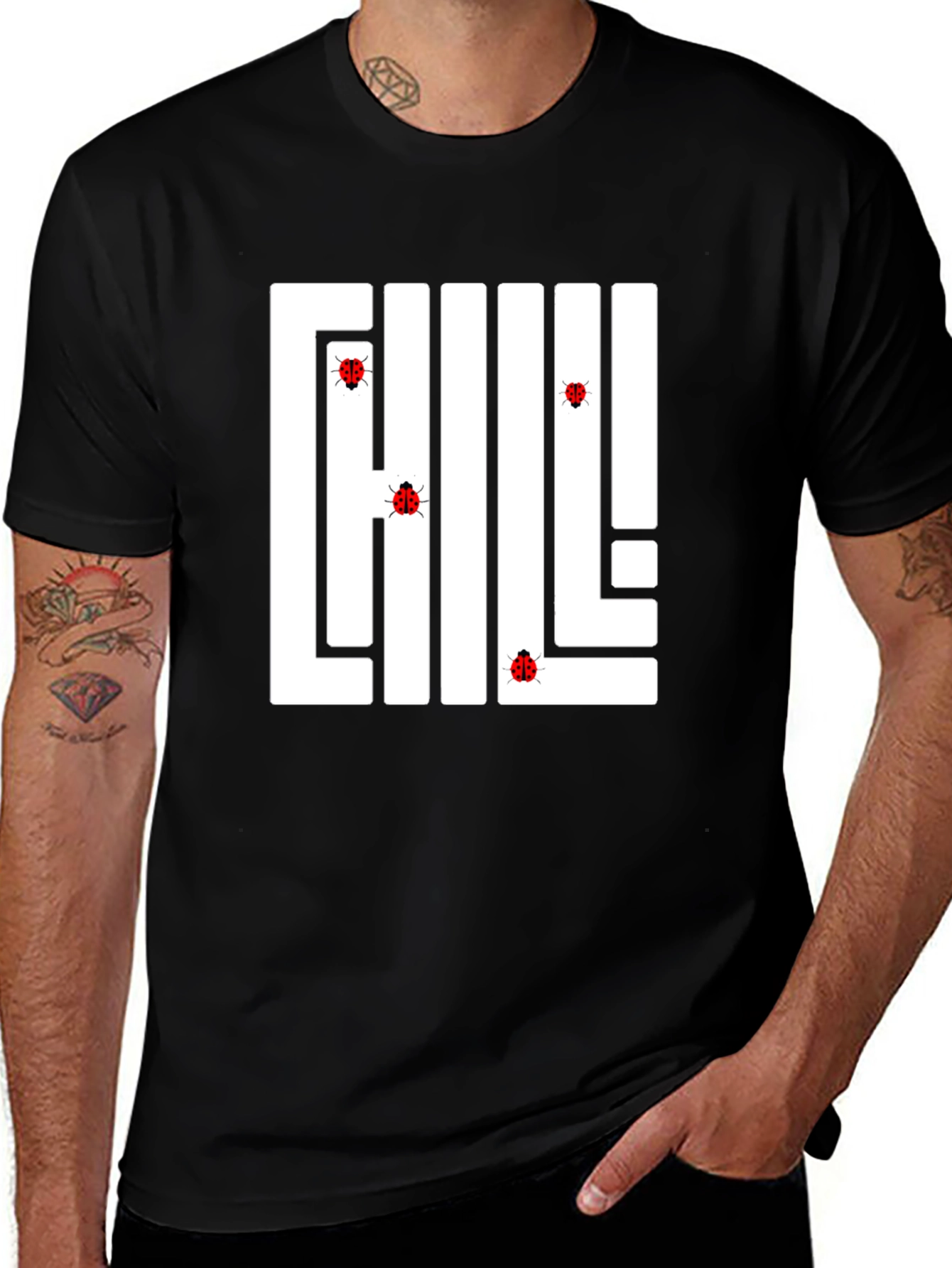 Chill Ladybug Graphic Tee - Unique Design