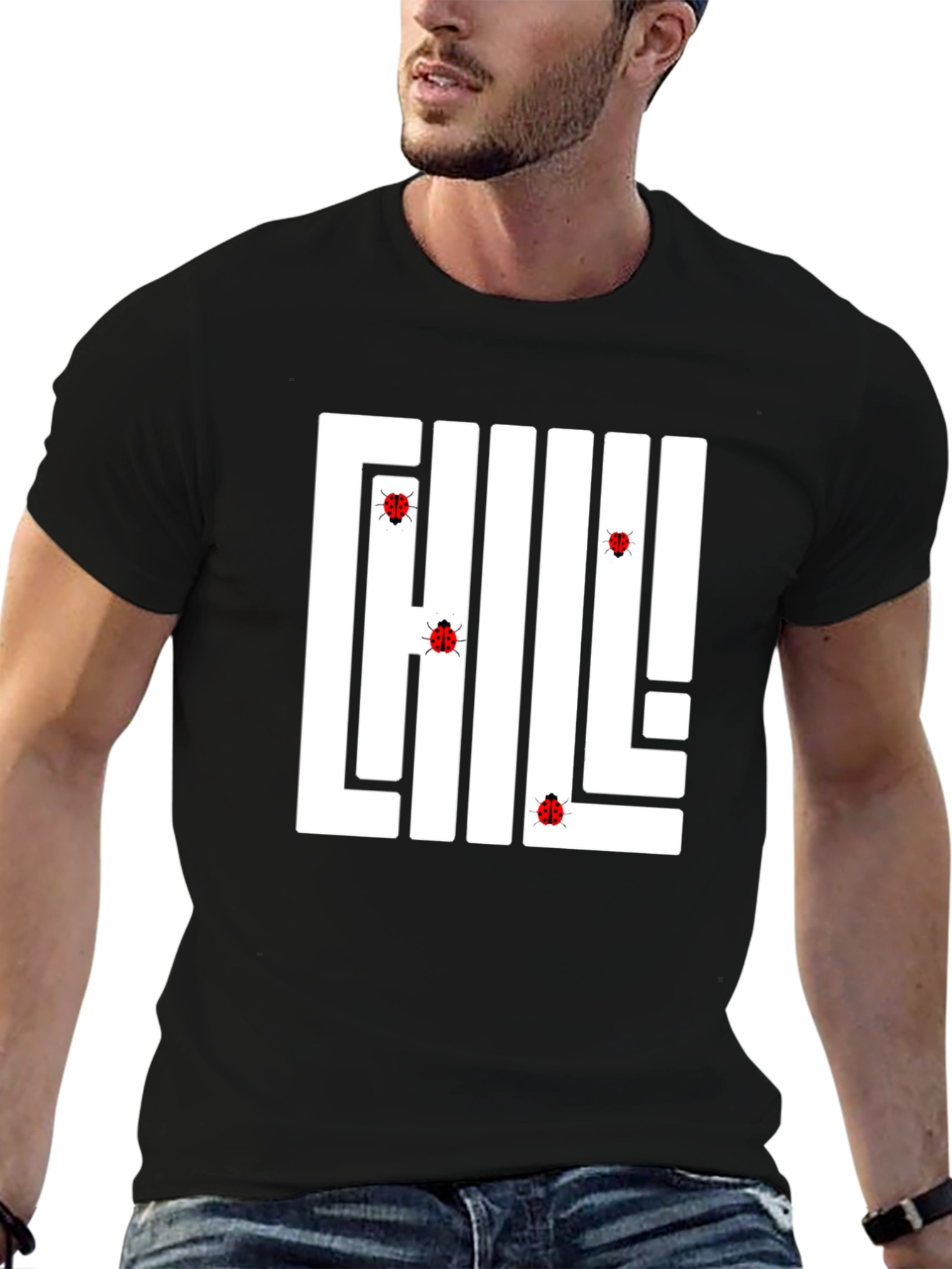 Chill Ladybug Graphic Tee - Unique Design