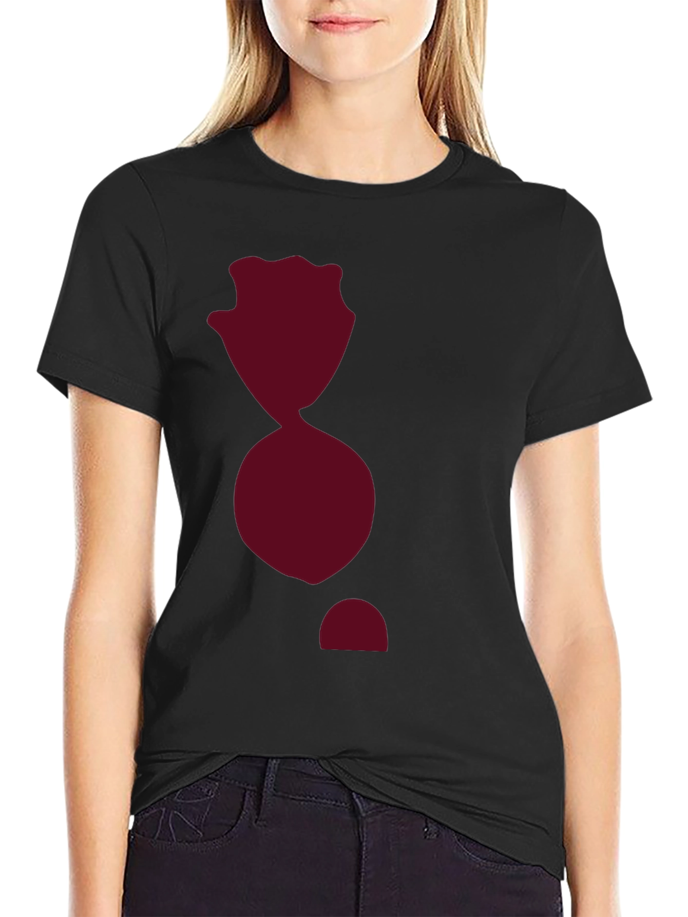 Black T-Shirt with Abstract Graphic