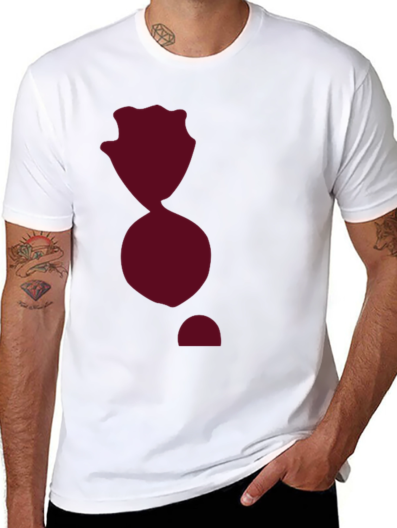 Black T-Shirt with Abstract Graphic
