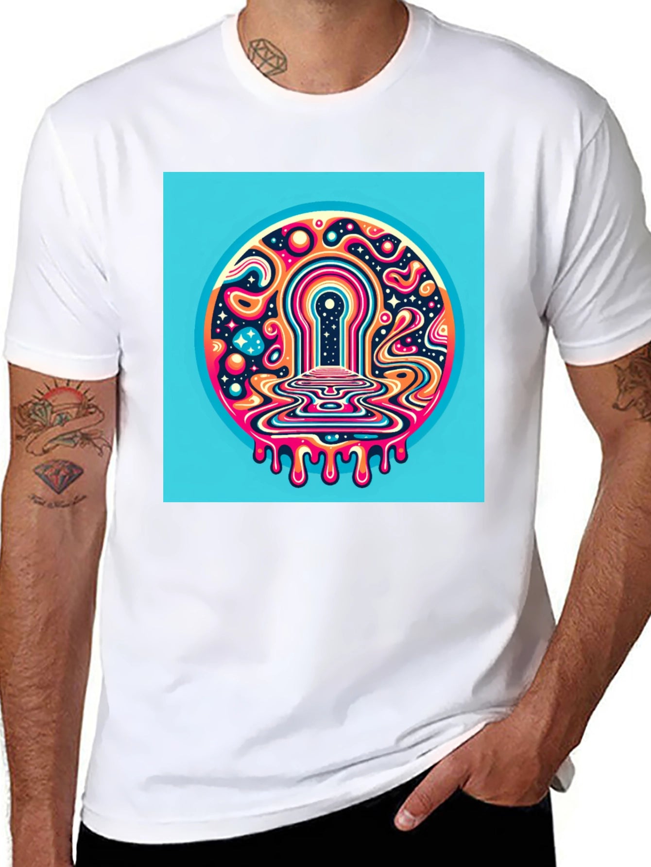 Psychedelic Keyhole T-Shirt