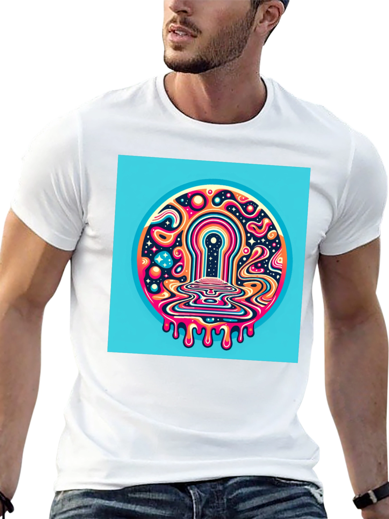 Psychedelic Keyhole T-Shirt