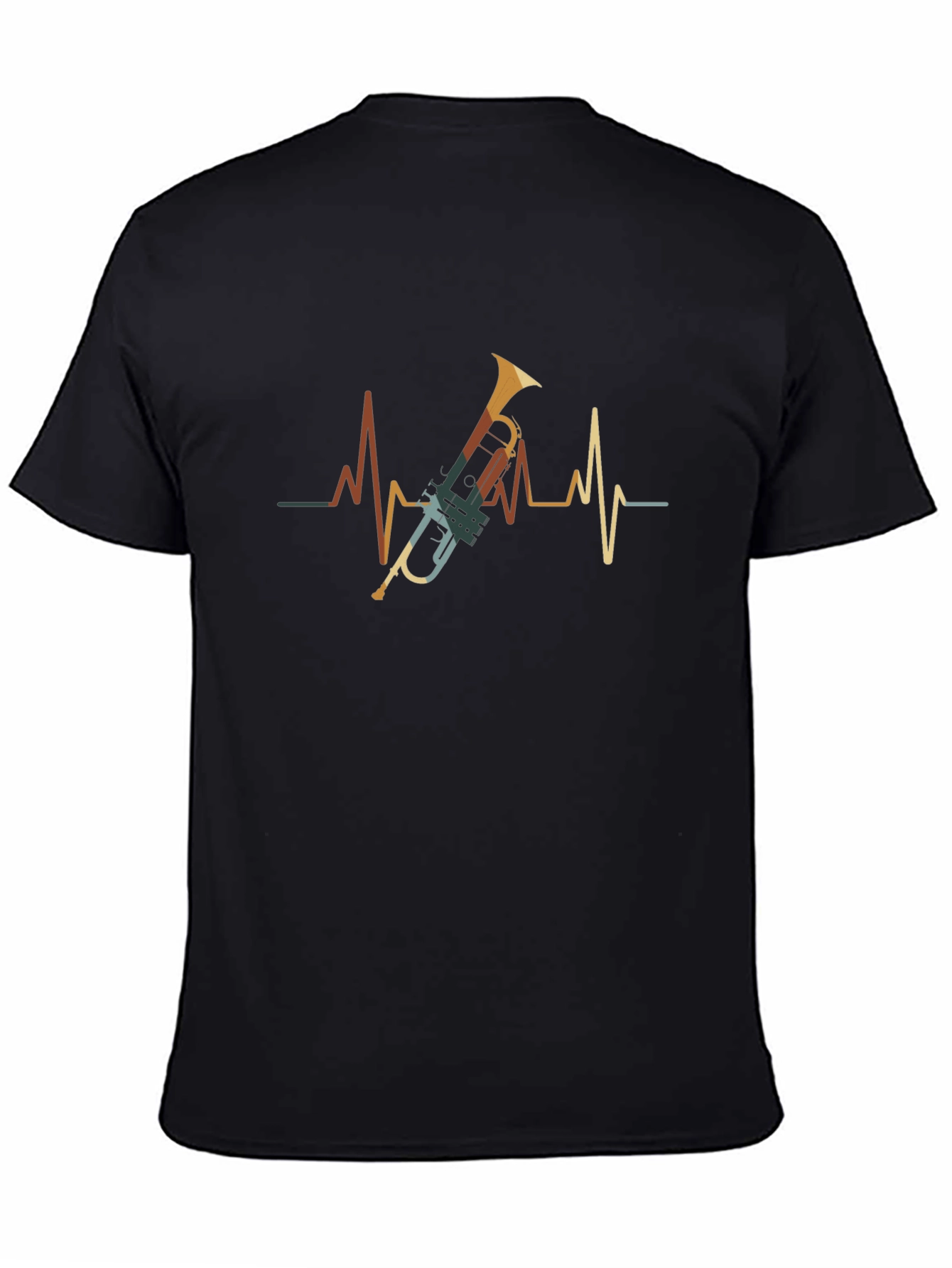 Trumpet Heartbeat Graphic Tee - Musicians Style