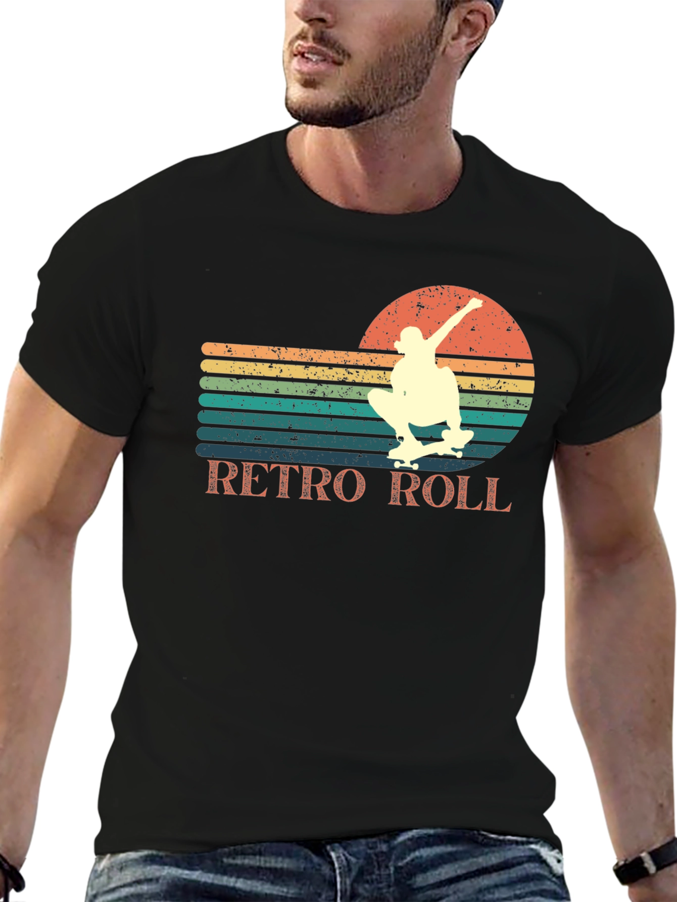 Retro Roll Skateboard T-Shirt
