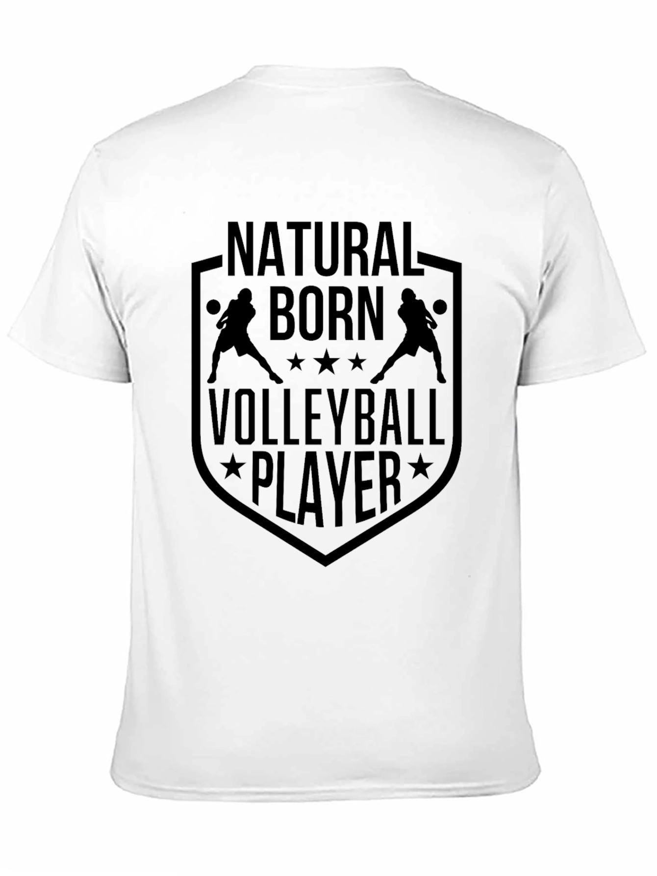 Natural Born Volleyball Player Black T-Shirt