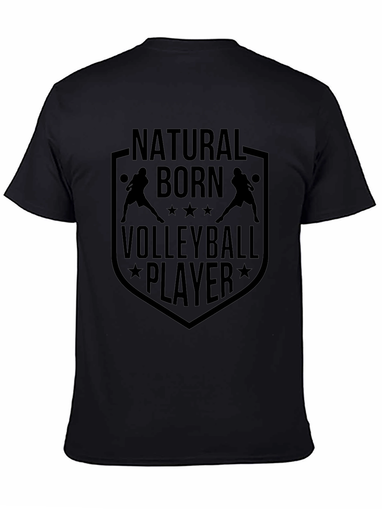 Natural Born Volleyball Player Black T-Shirt