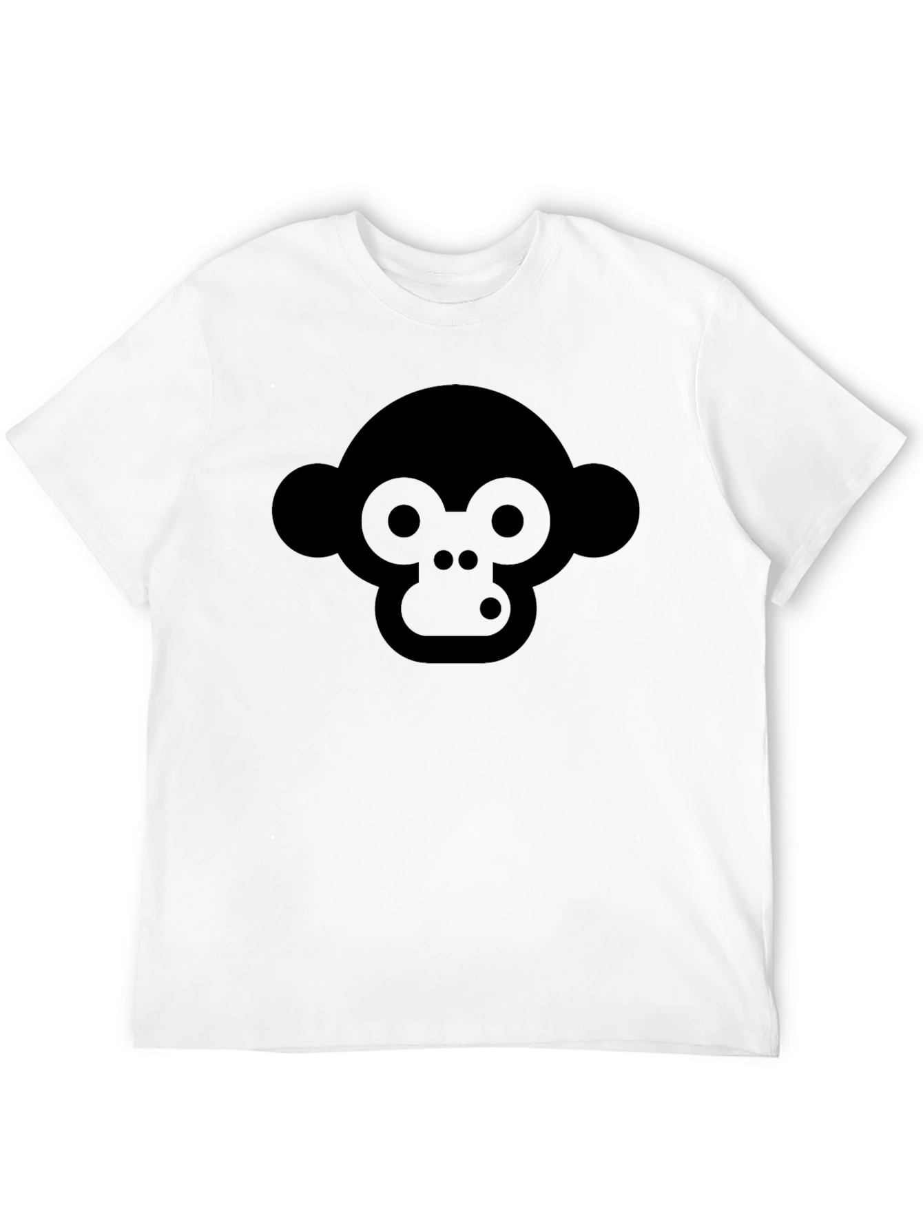 Monkey Face Graphic Black T-Shirt - Unisex