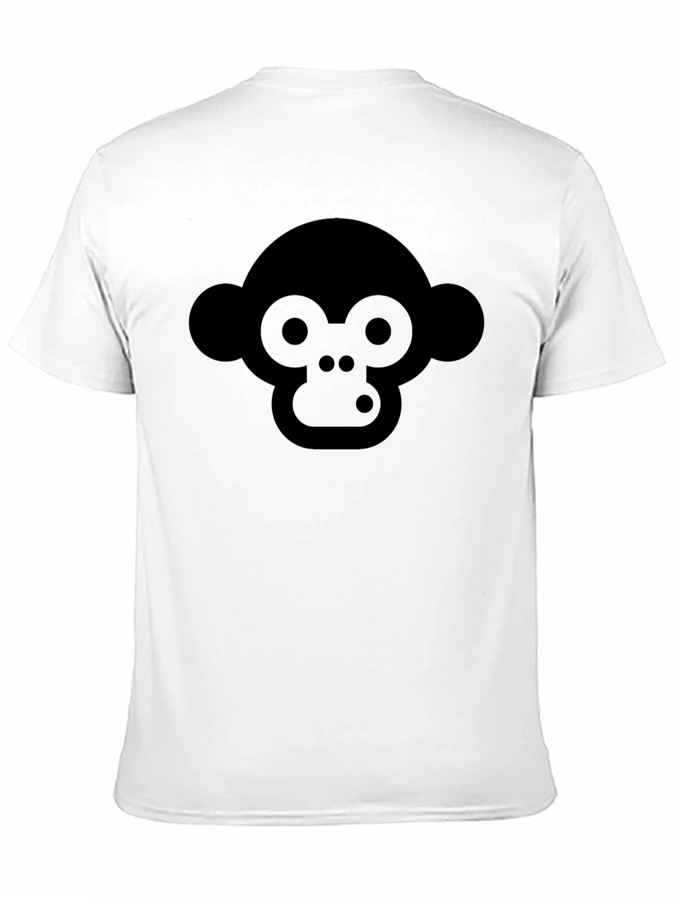 Monkey Face Graphic Black T-Shirt - Unisex